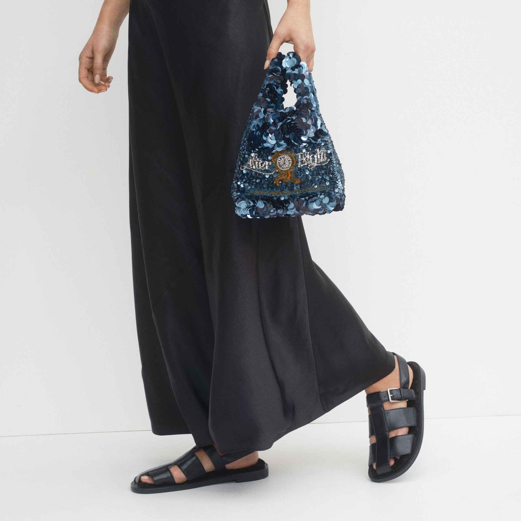 Anya Brands After Eight® Mini Tote -

          
            Recycled Satin in Dark Teal -
          

          Anya Hindmarch EU
