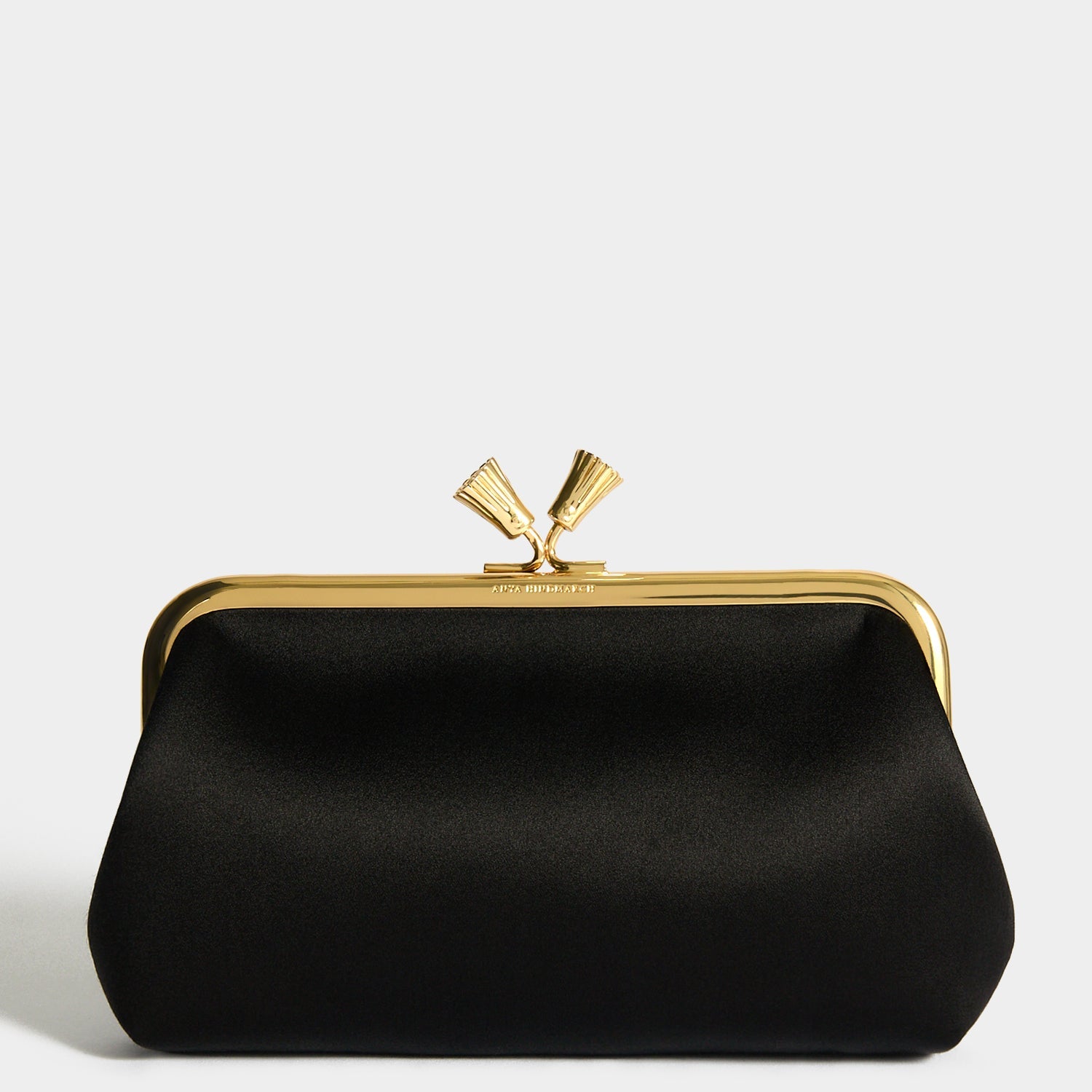 Maud Tassel Clutch -

          
            Recycled Satin in Black -
          

          Anya Hindmarch EU
