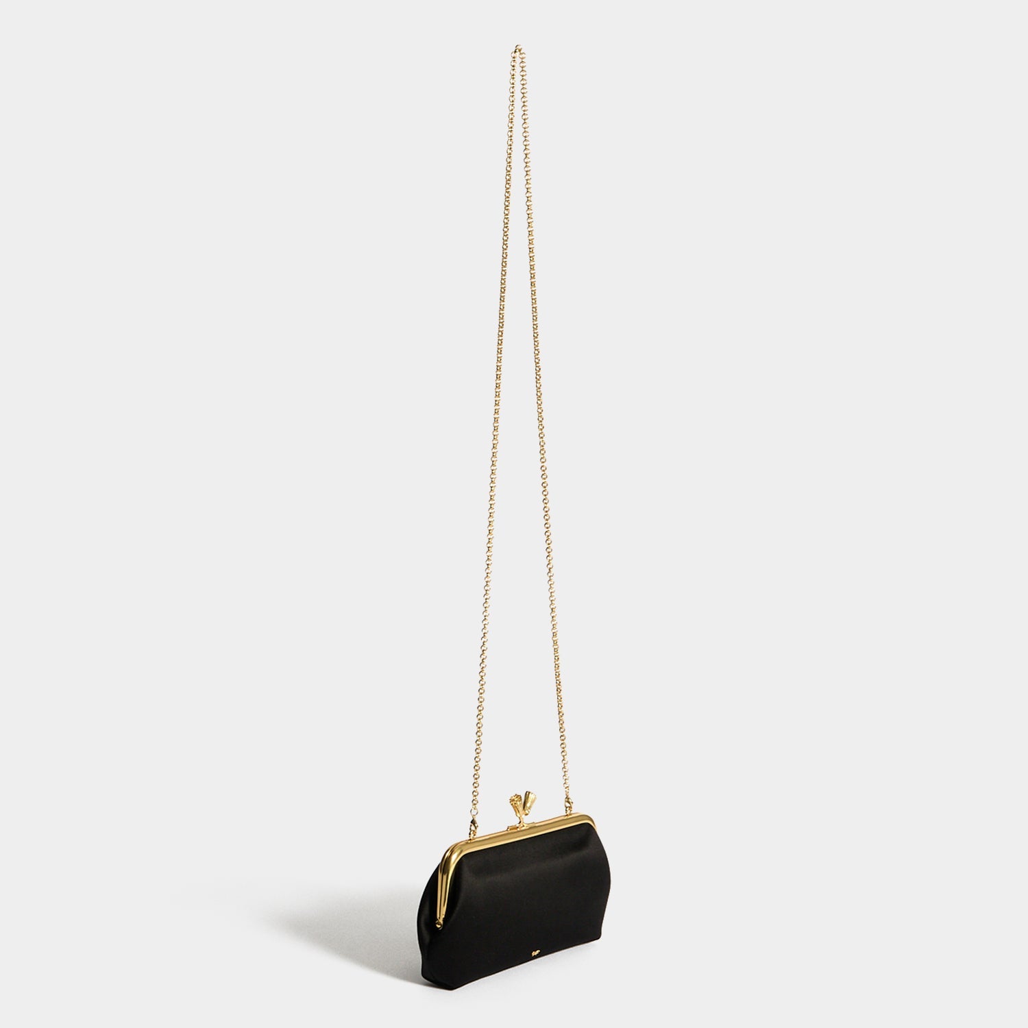 Maud Tassel Clutch -

          
            Recycled Satin in Black -
          

          Anya Hindmarch EU
