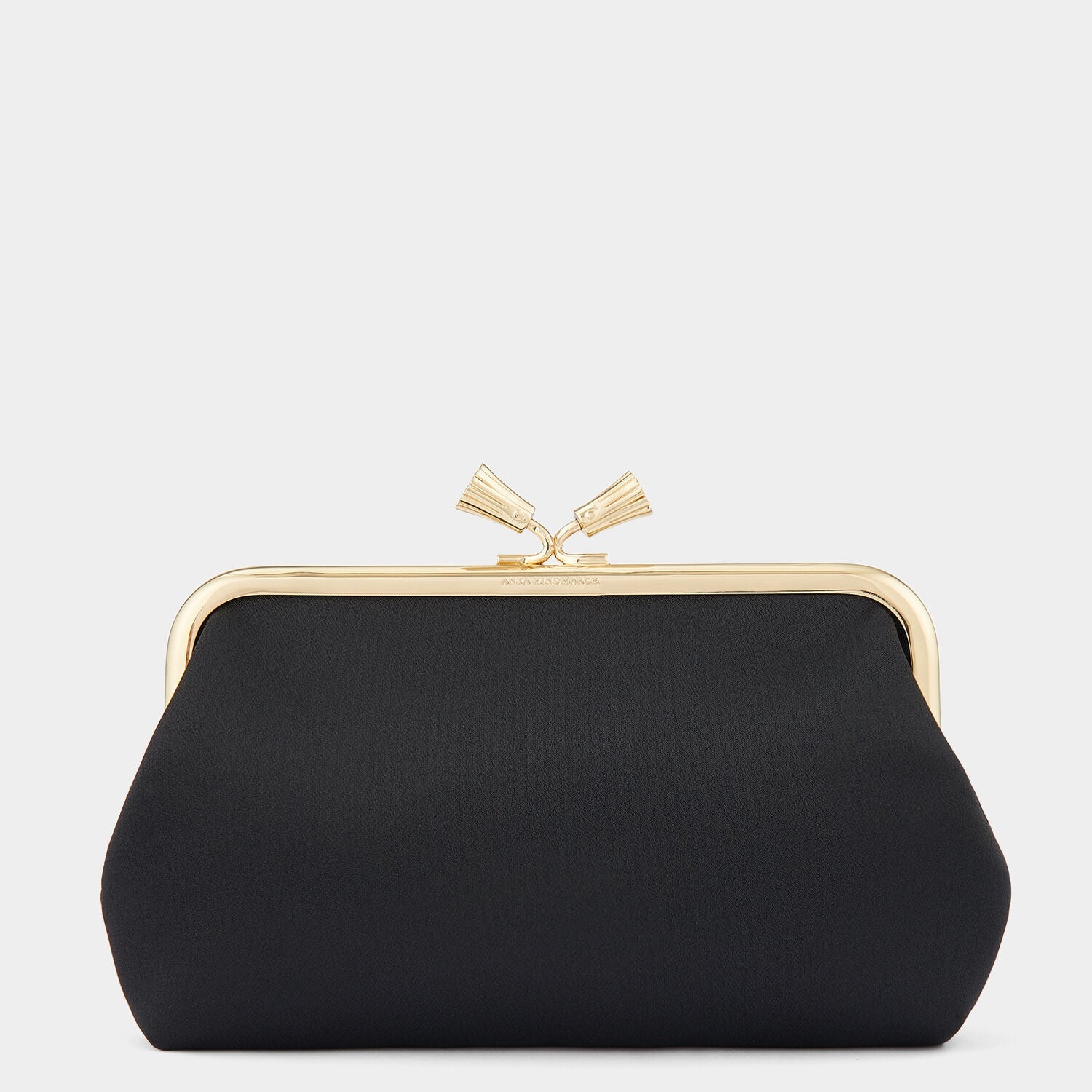 Maud Tassel Clutch -

          
            Recycled Satin in Black -
          

          Anya Hindmarch EU
