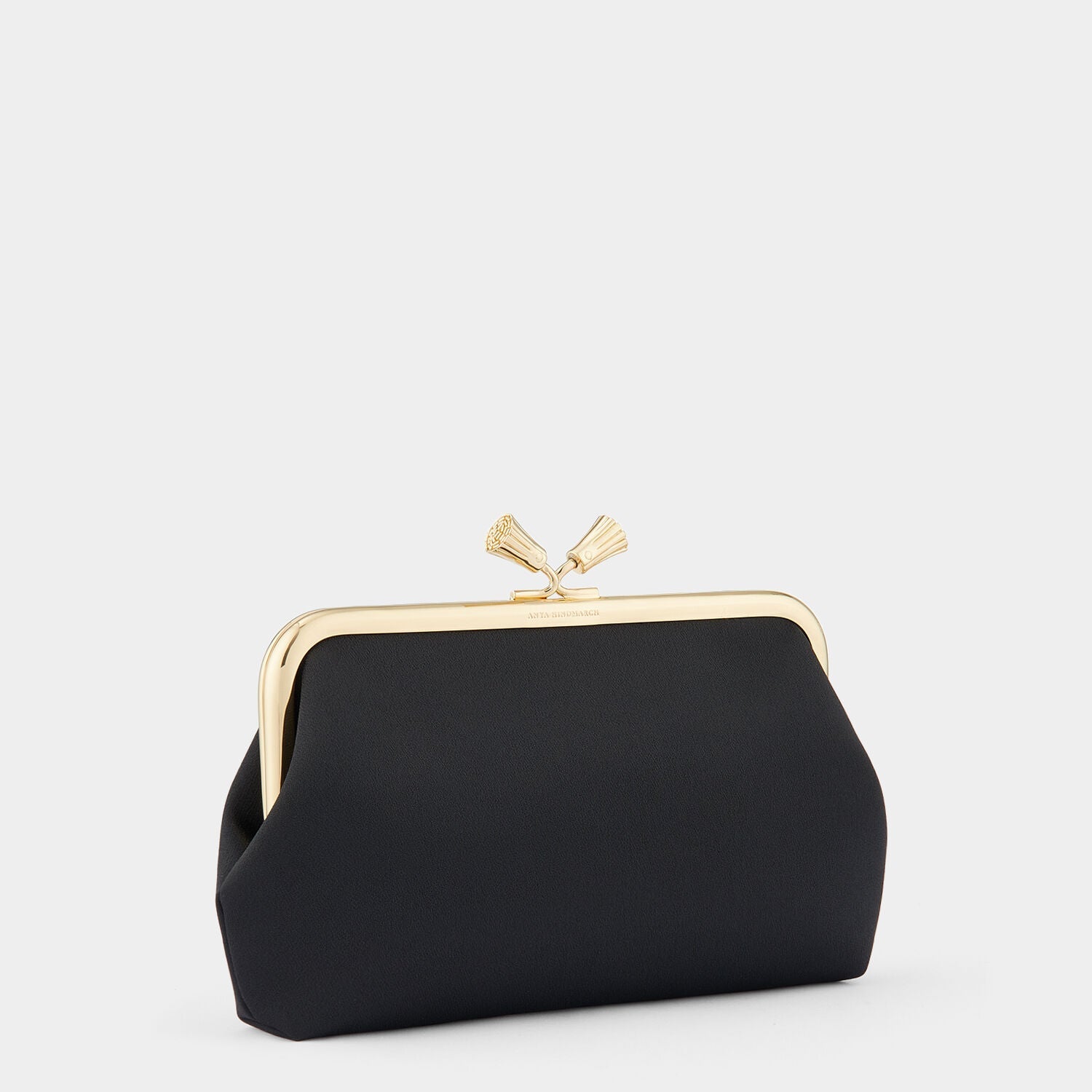 Maud Tassel Clutch -

          
            Recycled Satin in Black -
          

          Anya Hindmarch EU
