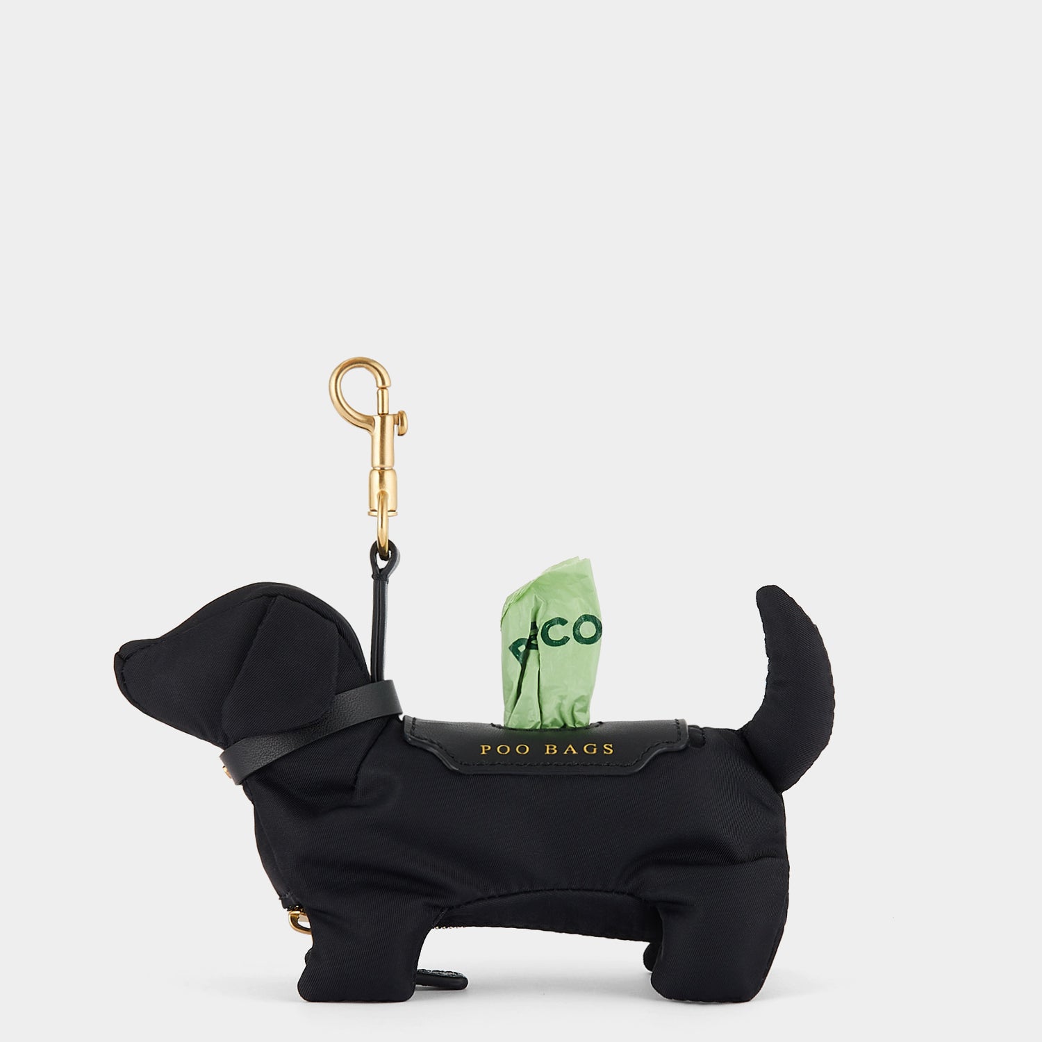 Dog Poo Bag Charm -

          
            Regenerated Econyl® in Black -
          

          Anya Hindmarch EU
