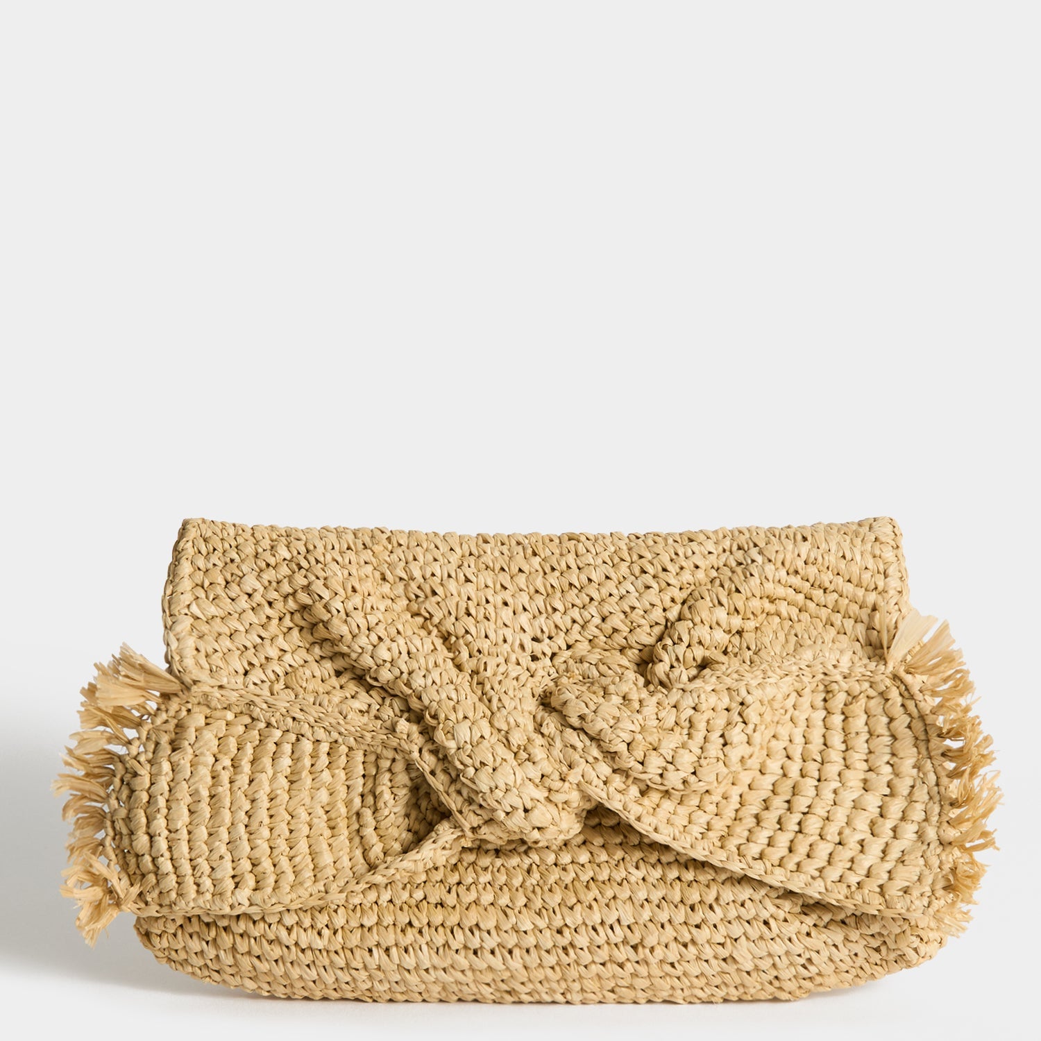 Raffia Bow Clutch -

          
            Raffia in Natural -
          

          Anya Hindmarch EU
