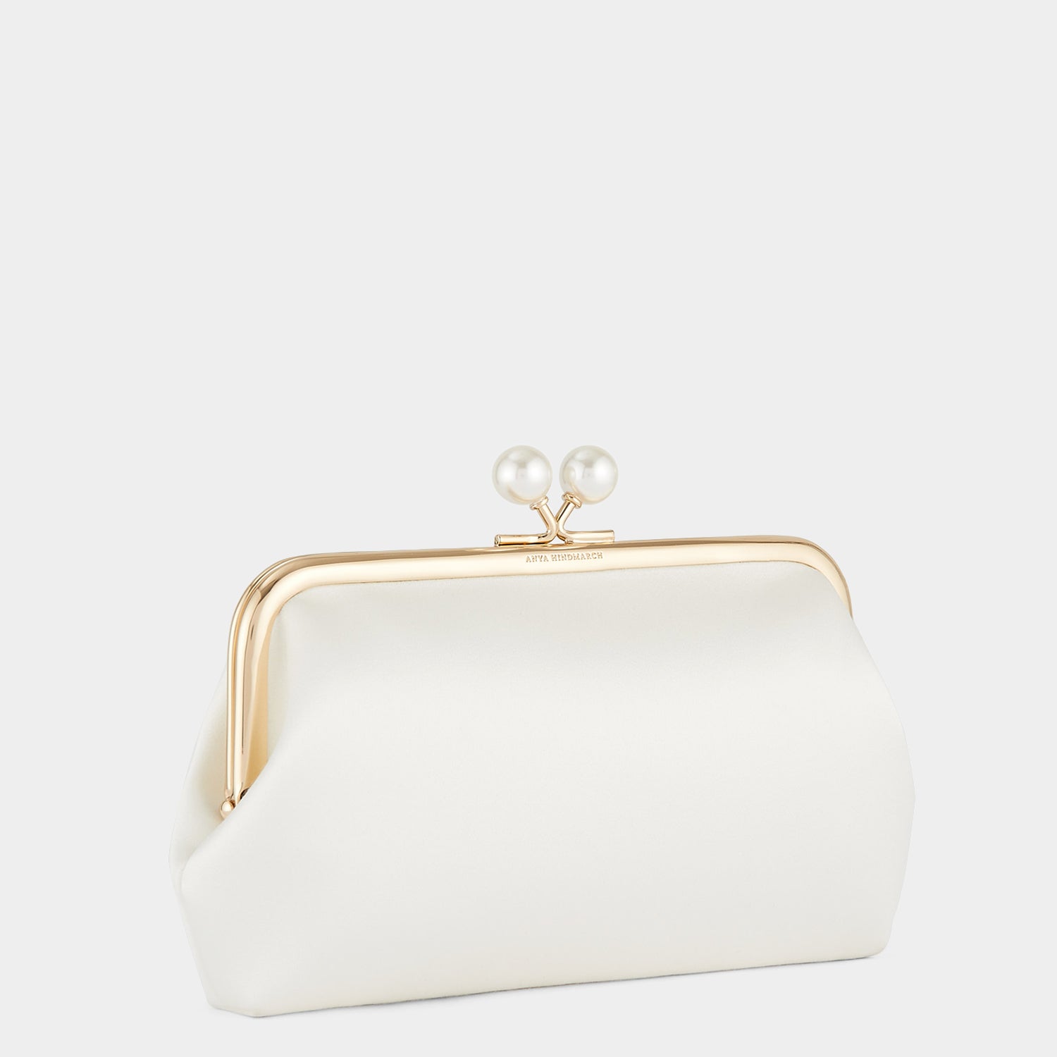 Maud Pearls Clutch -

          
            Recycled Satin in Ivory -
          

          Anya Hindmarch EU
