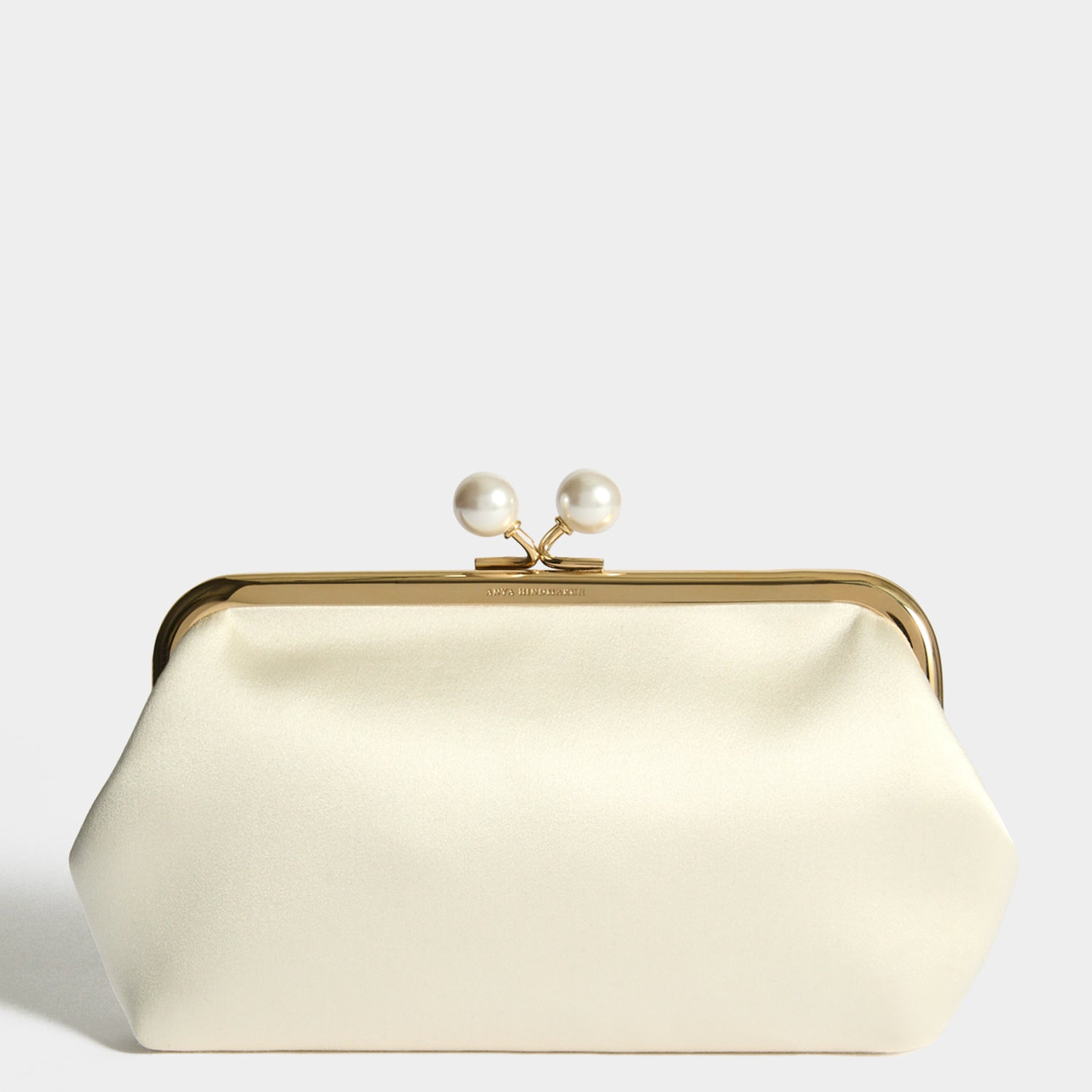 Maud Pearls Clutch -

          
            Recycled Satin in Ivory -
          

          Anya Hindmarch EU
