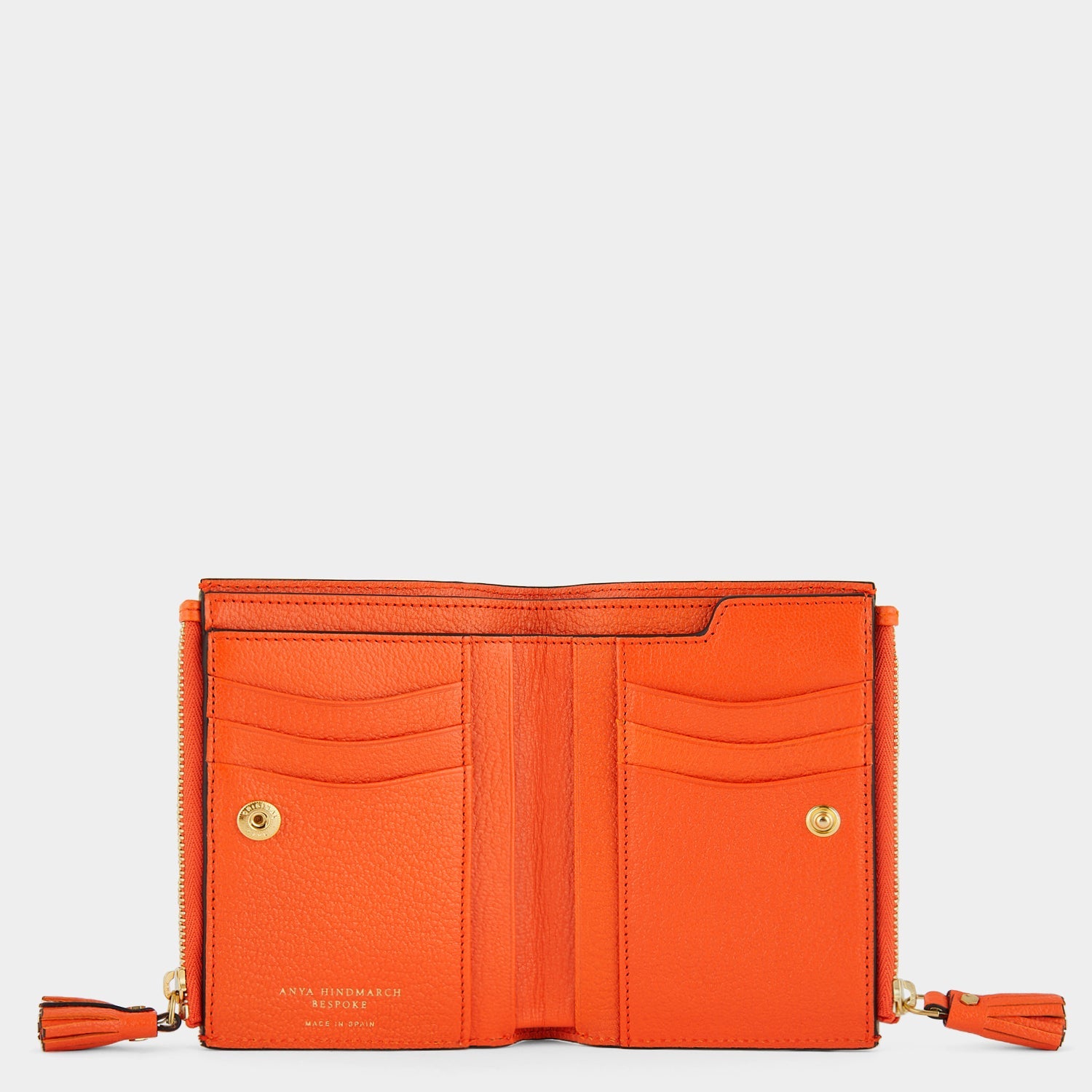 Small Double Zip Wallet -

          
            Capra in Clementine -
          

          Anya Hindmarch EU
