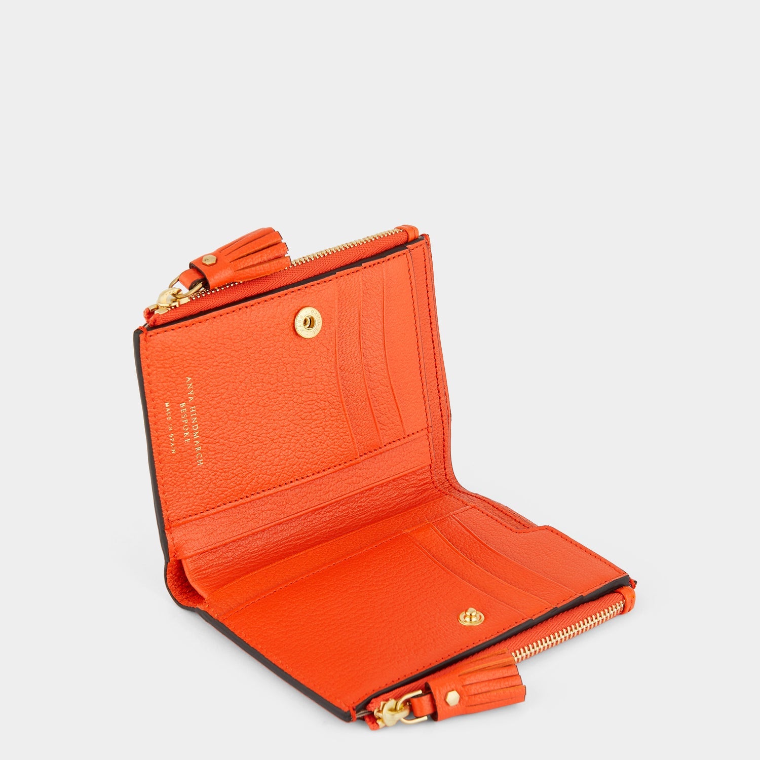 Small Double Zip Wallet -

          
            Capra in Clementine -
          

          Anya Hindmarch EU
