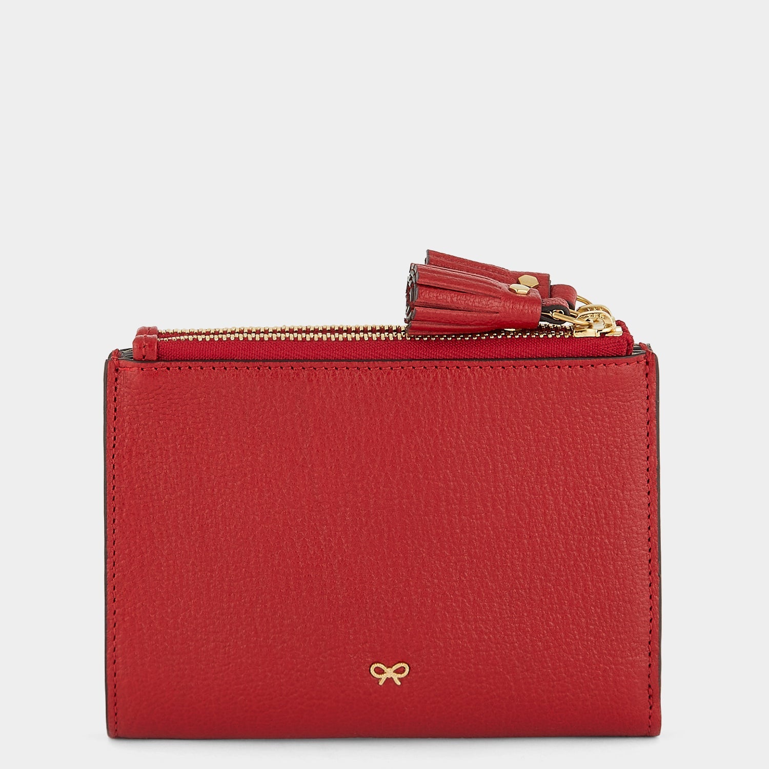 Small Double Zip Wallet -

          
            Capra Leather in Red -
          

          Anya Hindmarch EU
