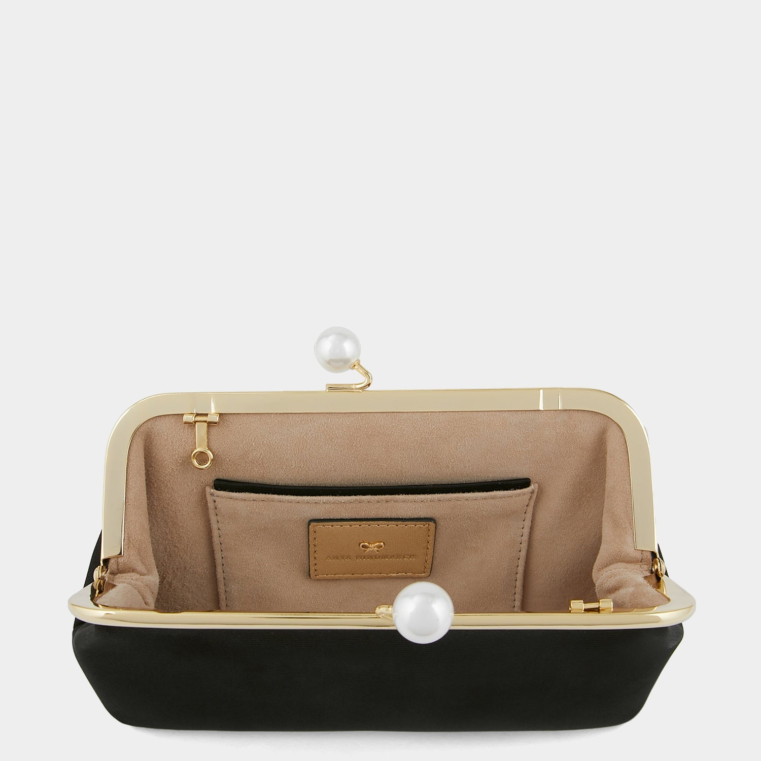 Maud Pearls Clutch -

          
            Grosgrain in Black -
          

          Anya Hindmarch EU
