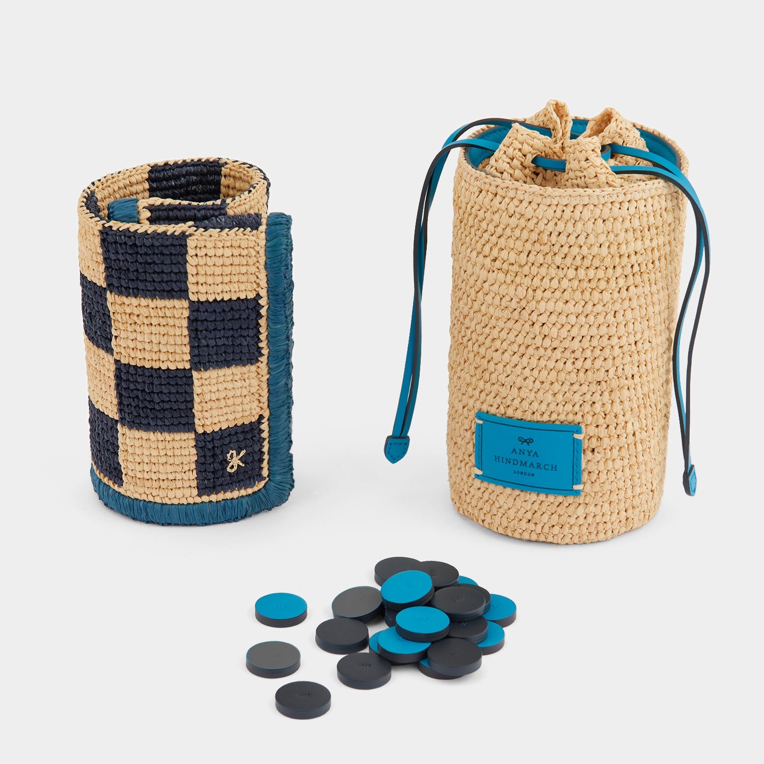 Anya Games Raffia Draughts -

                  
                    Raffia in Marine -
                  

                  Anya Hindmarch EU

