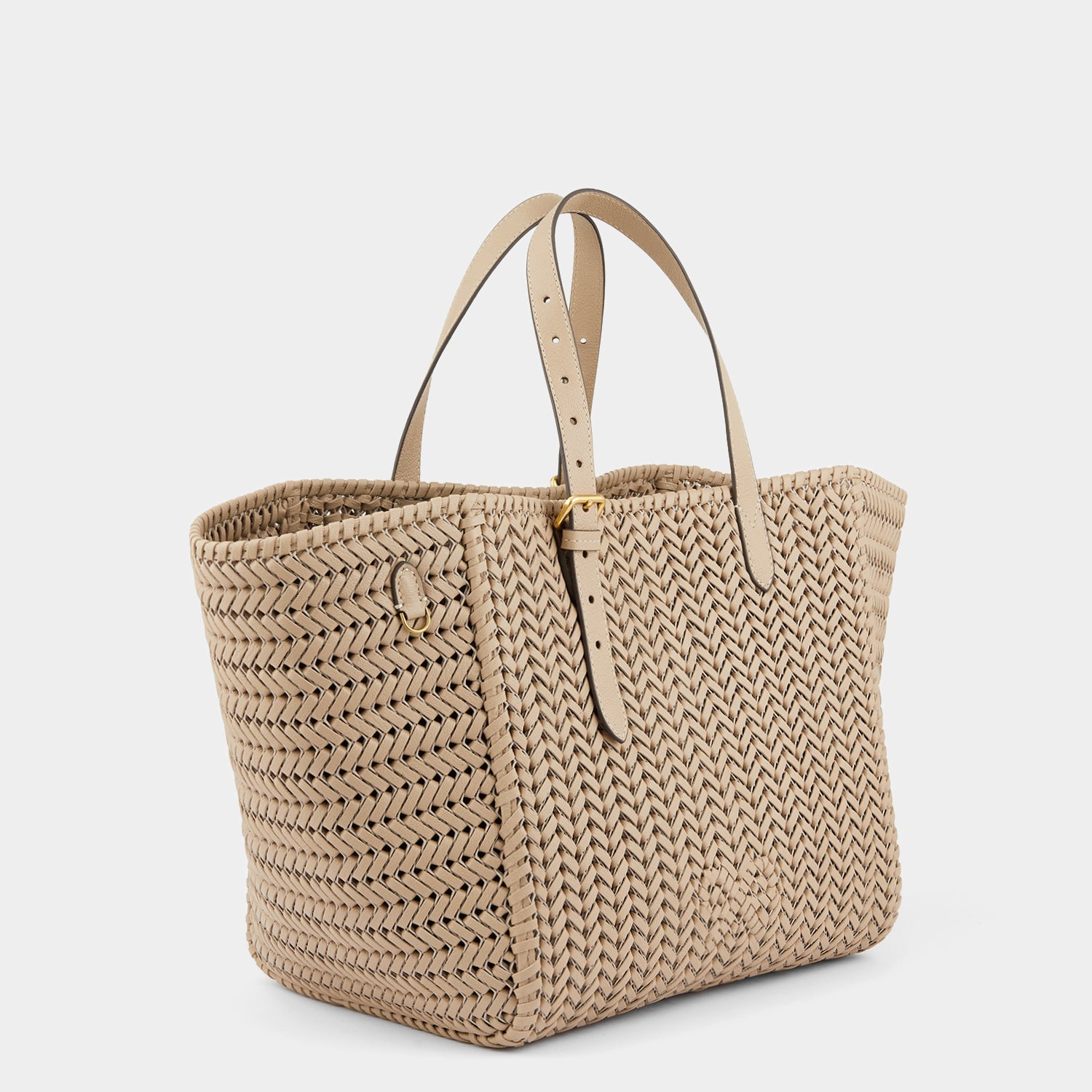 Neeson Square Tote -

                  
                    Capra Leather in Light Nude -
                  

                  Anya Hindmarch EU
