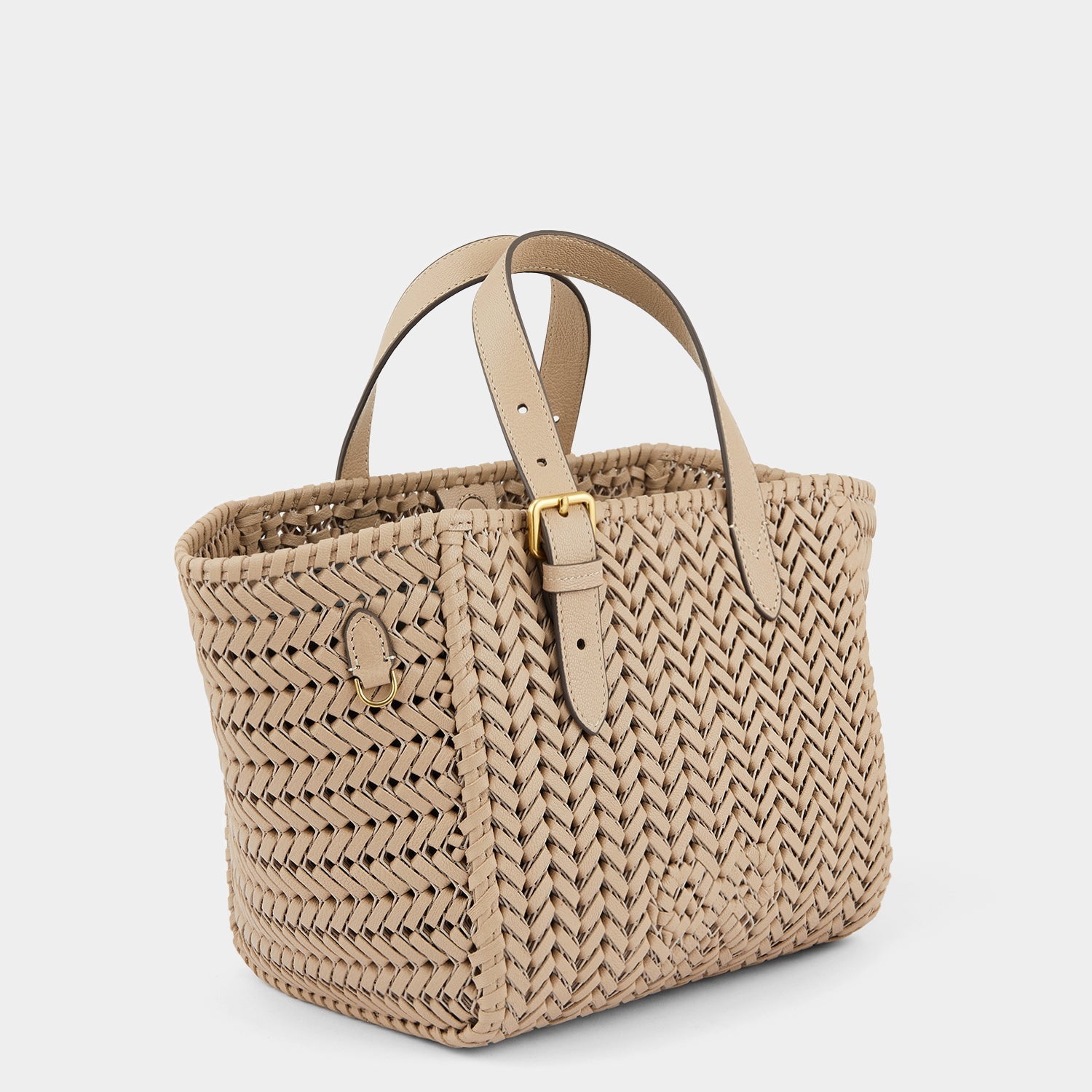 Neeson Small Square Tote -

                  
                    Capra Leather in Light Nude -
                  

                  Anya Hindmarch EU
