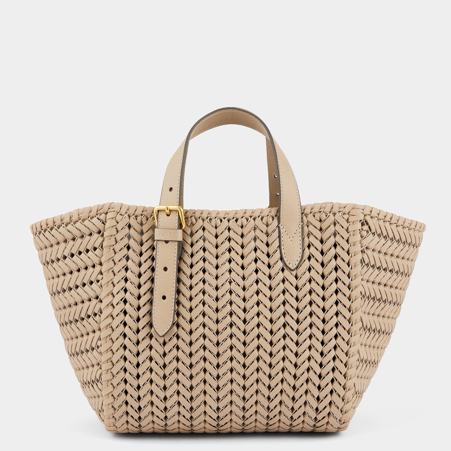 Neeson Small Square Tote -

                  
                    Capra Leather in Light Nude -
                  

                  Anya Hindmarch EU
