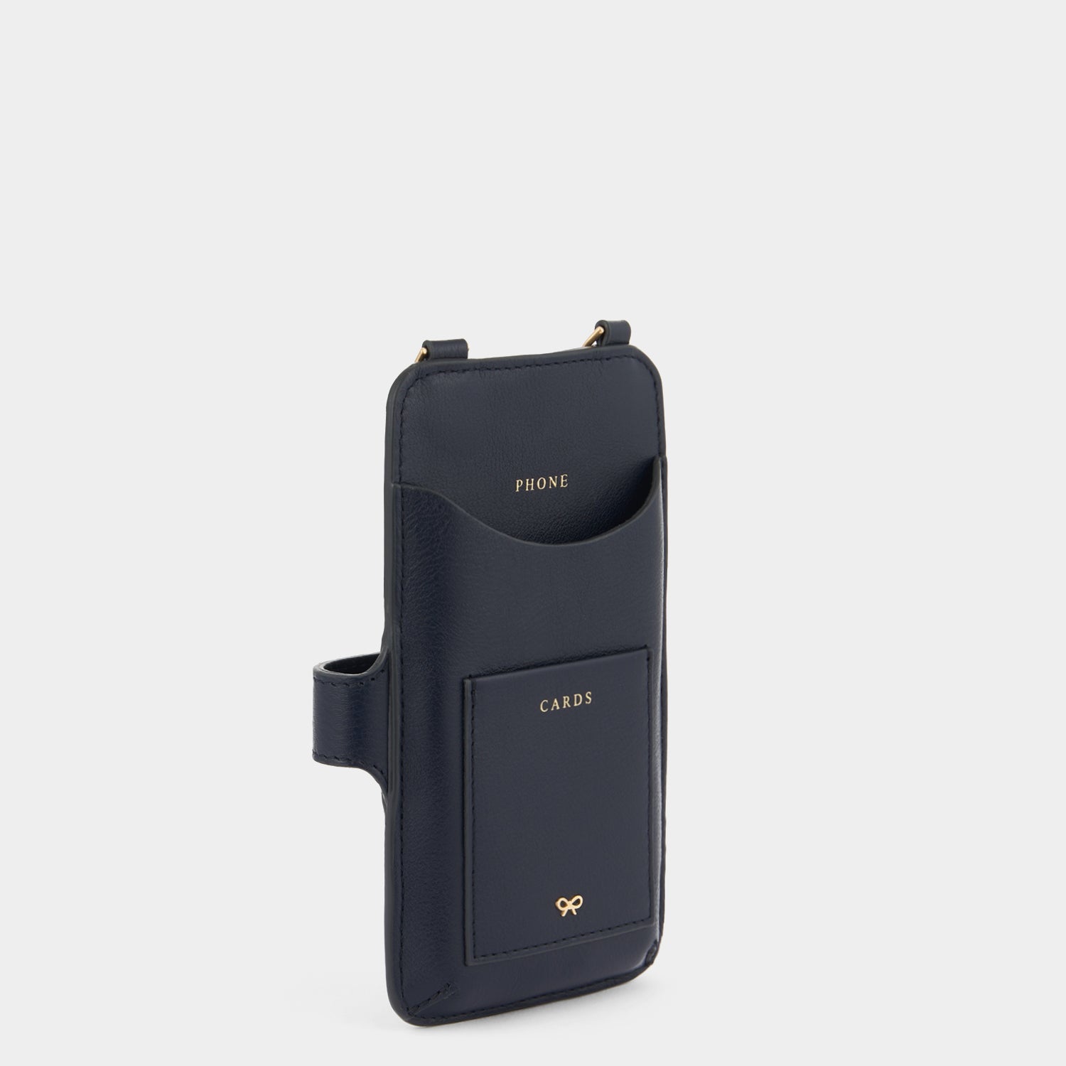 Nastro Phone Pouch On Strap -

                  
                    Leather in marine -
                  

                  Anya Hindmarch EU
