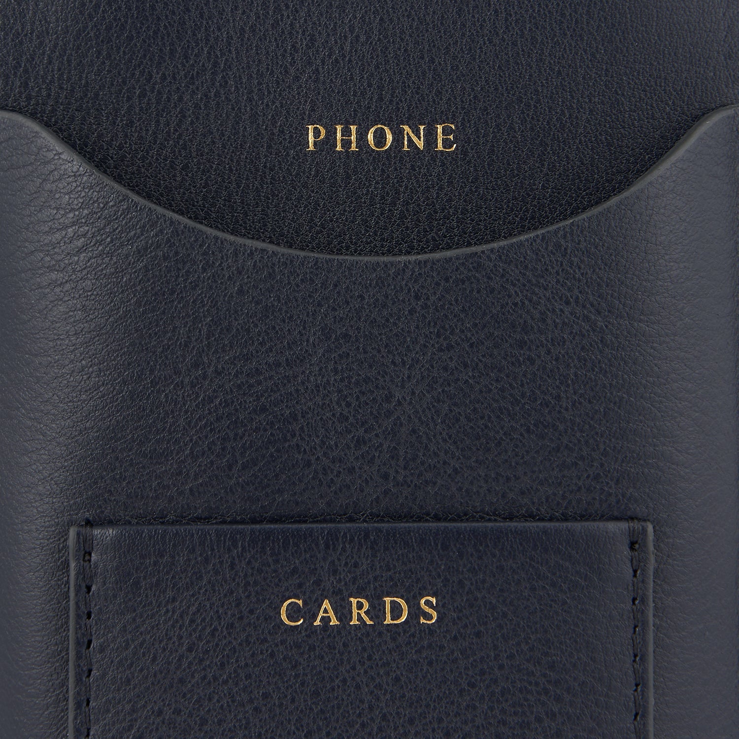 Nastro Phone Pouch On Strap -

                  
                    Leather in marine -
                  

                  Anya Hindmarch EU
