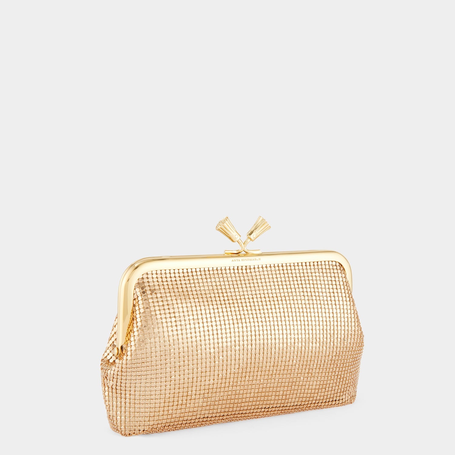 Maud Mesh Tassel Clutch -

          
            Metal Mesh in Gold -
          

          Anya Hindmarch EU
