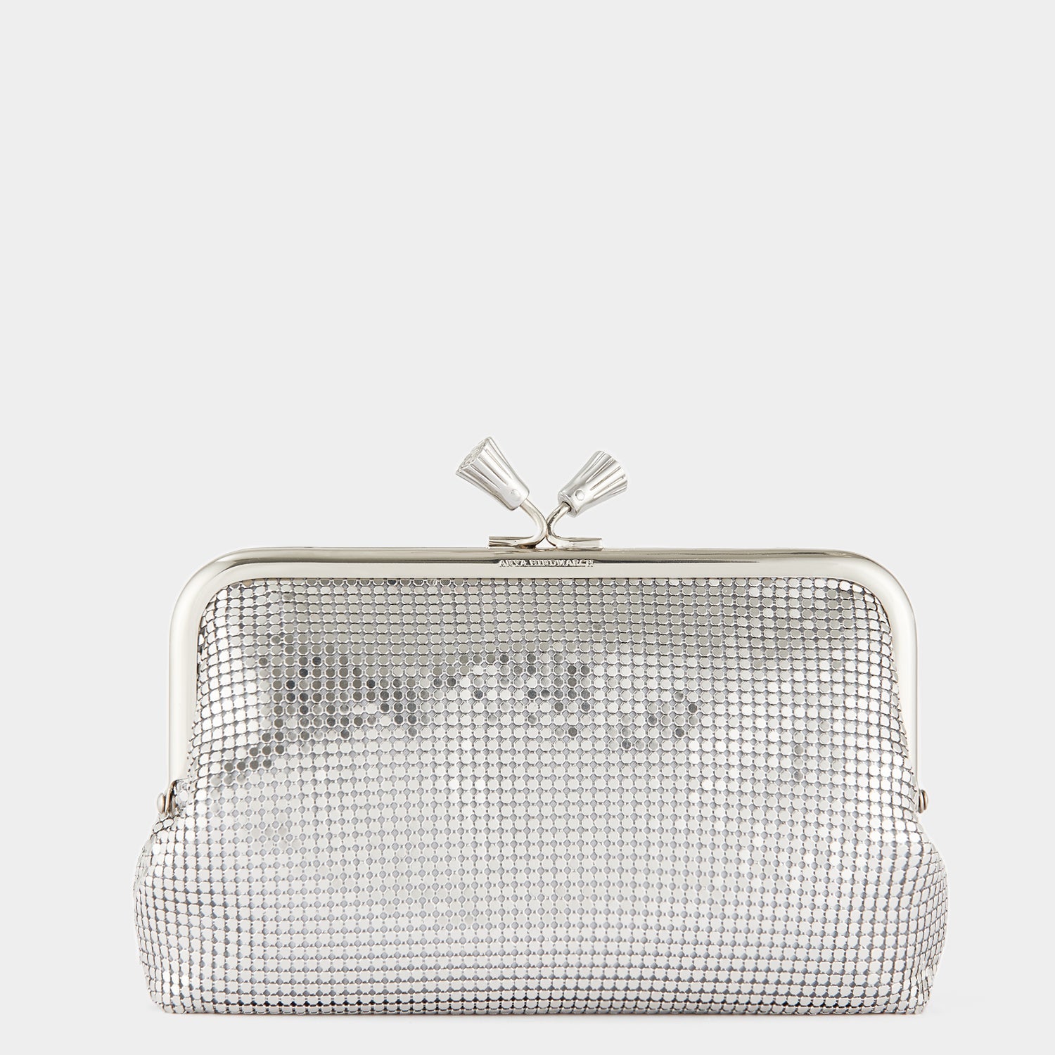 Maud Mesh Tassel Clutch -

          
            Metal Mesh in Silver -
          

          Anya Hindmarch EU
