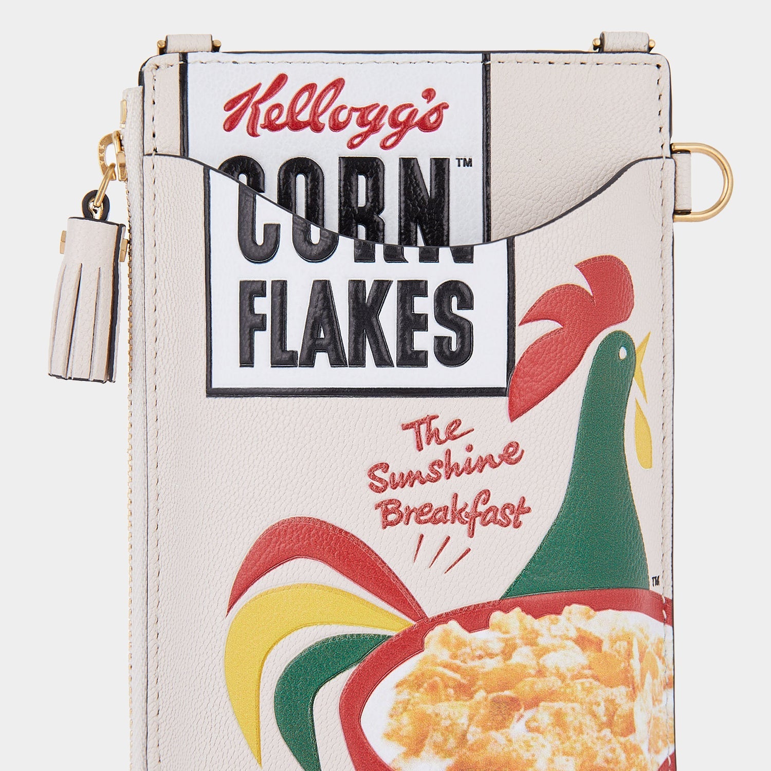 Anya Brands Corn flakes Zip Phone Pouch on Strap -

                  
                    Shiny Capra Leather in Chalk -
                  

                  Anya Hindmarch EU
