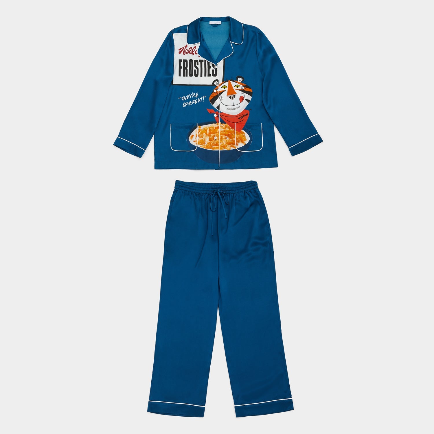 Anya Brands Frosties Pyjamas -

                  
                    Silk in Petrol Blue -
                  

                  Anya Hindmarch EU
