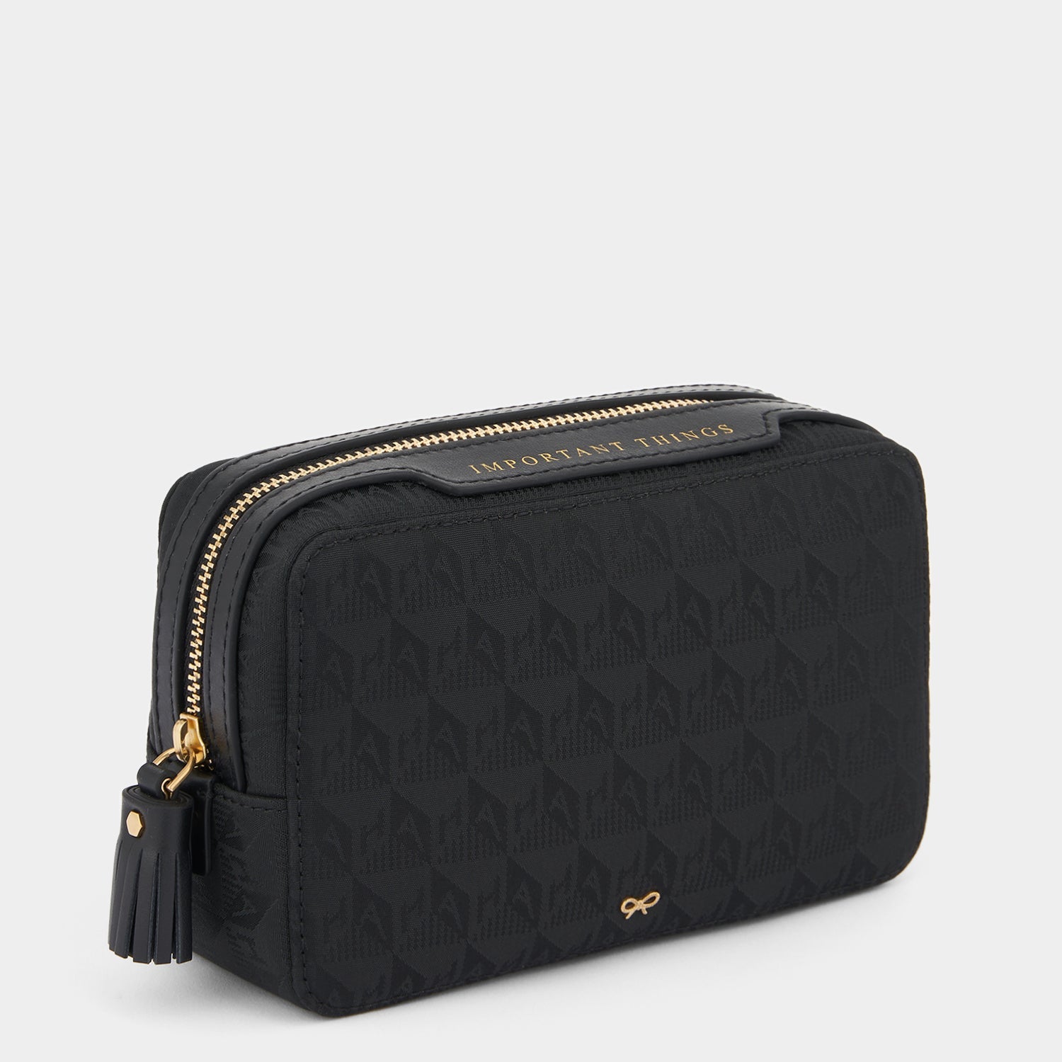 Logo Important Things Pouch -

          
            Jacquard Nylon in Black -
          

          Anya Hindmarch EU
