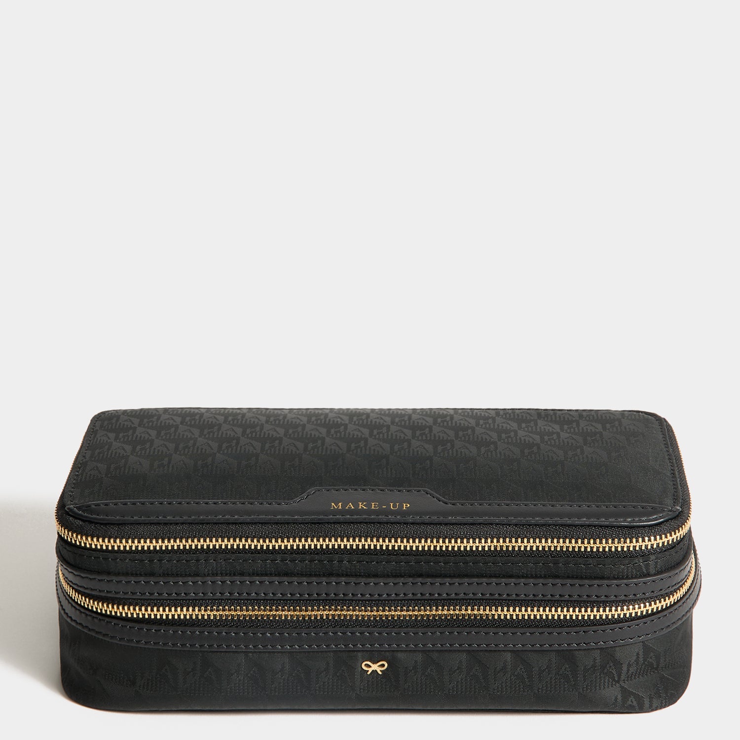 Logo Make-Up Pouch -

          
            Jacquard Nylon in Black -
          

          Anya Hindmarch EU

