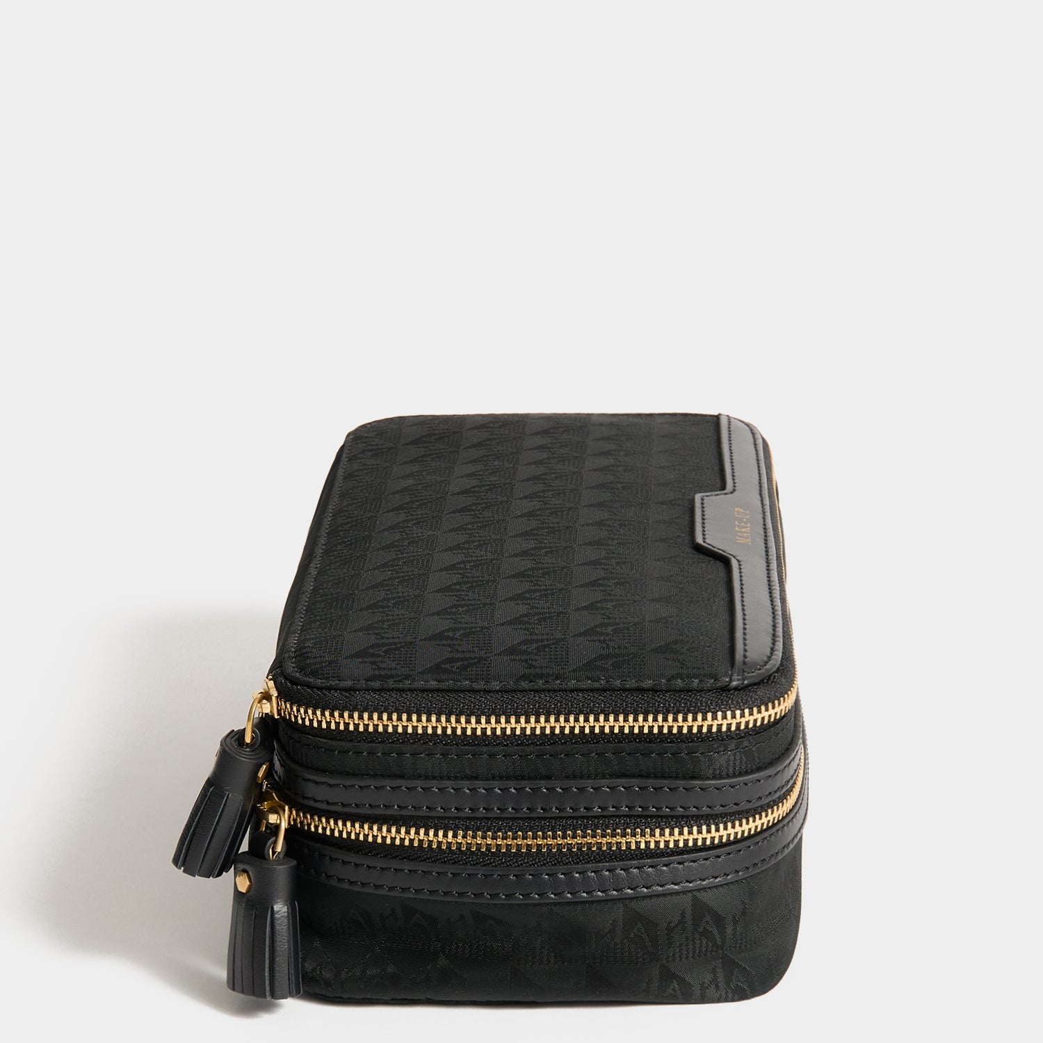 Logo Make-Up Pouch -

          
            Jacquard Nylon in Black -
          

          Anya Hindmarch EU
