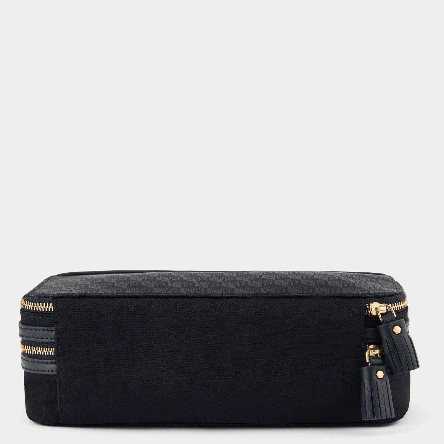 Logo Make-Up Pouch -

          
            Jacquard Nylon in Marine -
          

          Anya Hindmarch EU
