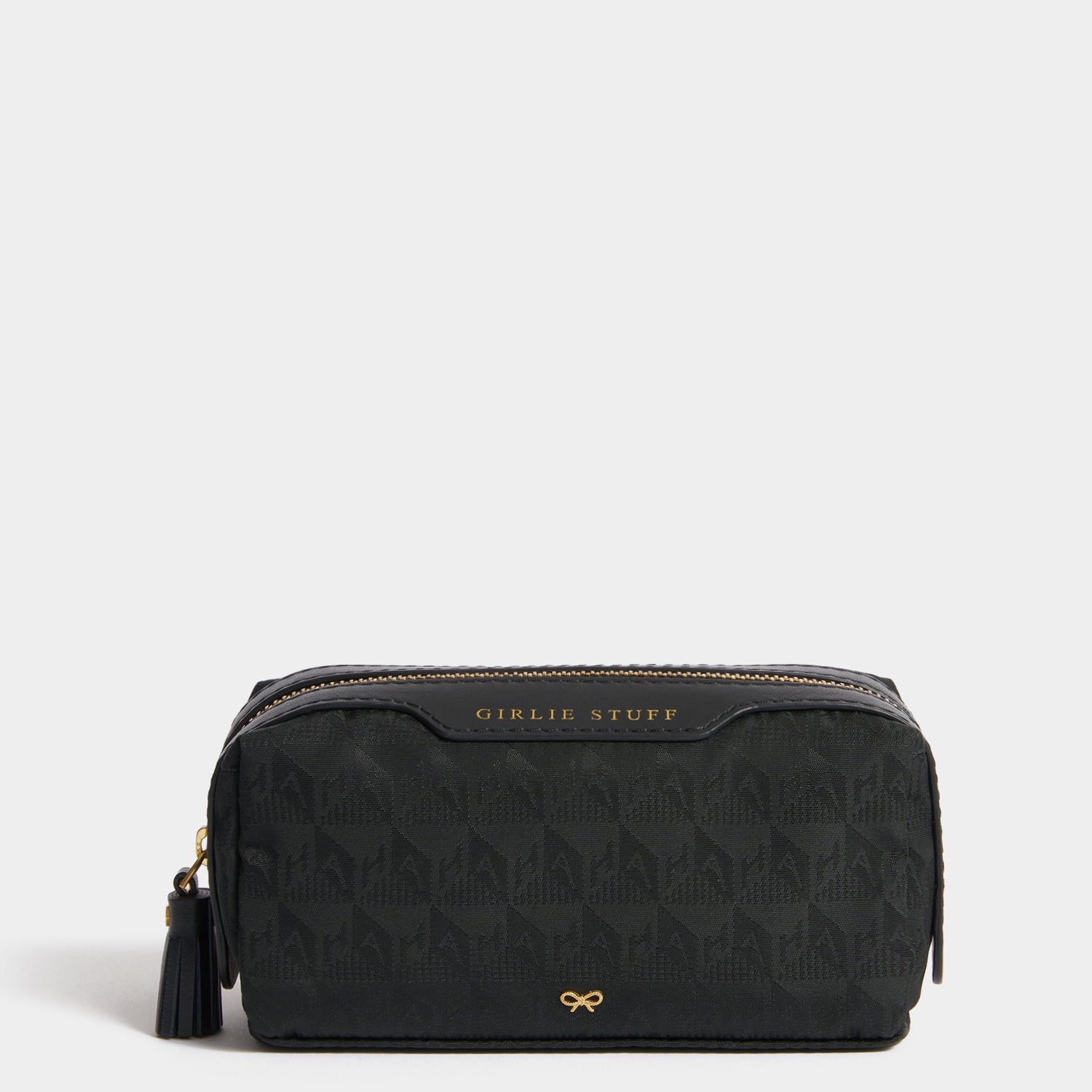 Logo Girlie Stuff Pouch -

          
            Jacquard Nylon in Black -
          

          Anya Hindmarch EU
