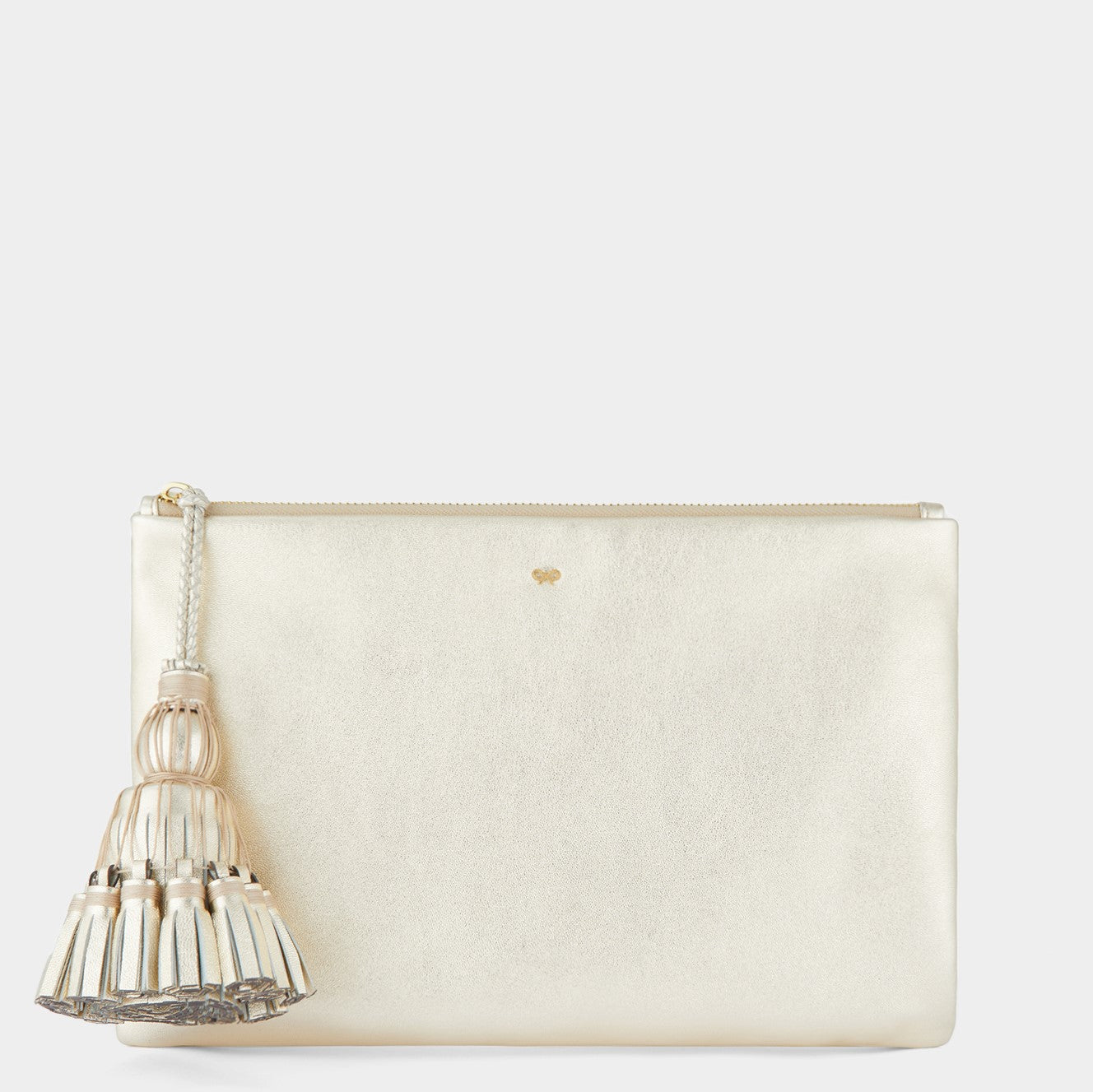 Georgiana Clutch -

          
            Metallic Leather in Light Gold -
          

          Anya Hindmarch EU
