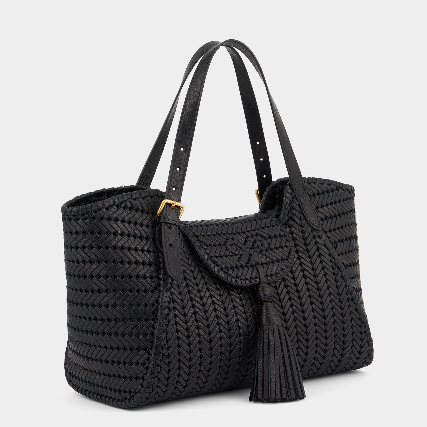 Neeson Tassel Tote -

                  
                    Capra Leather in Black -
                  

                  Anya Hindmarch EU

