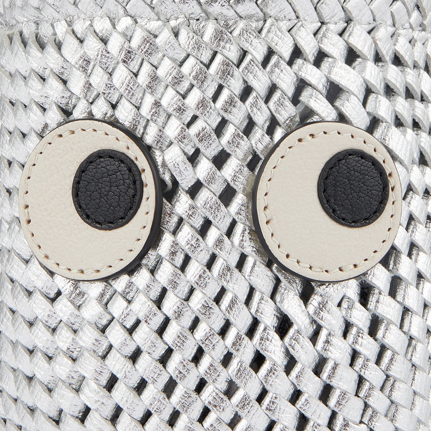 Plaited Mini Eyes Cross-body -

                  
                    Capra Leather in Silver -
                  

                  Anya Hindmarch EU
