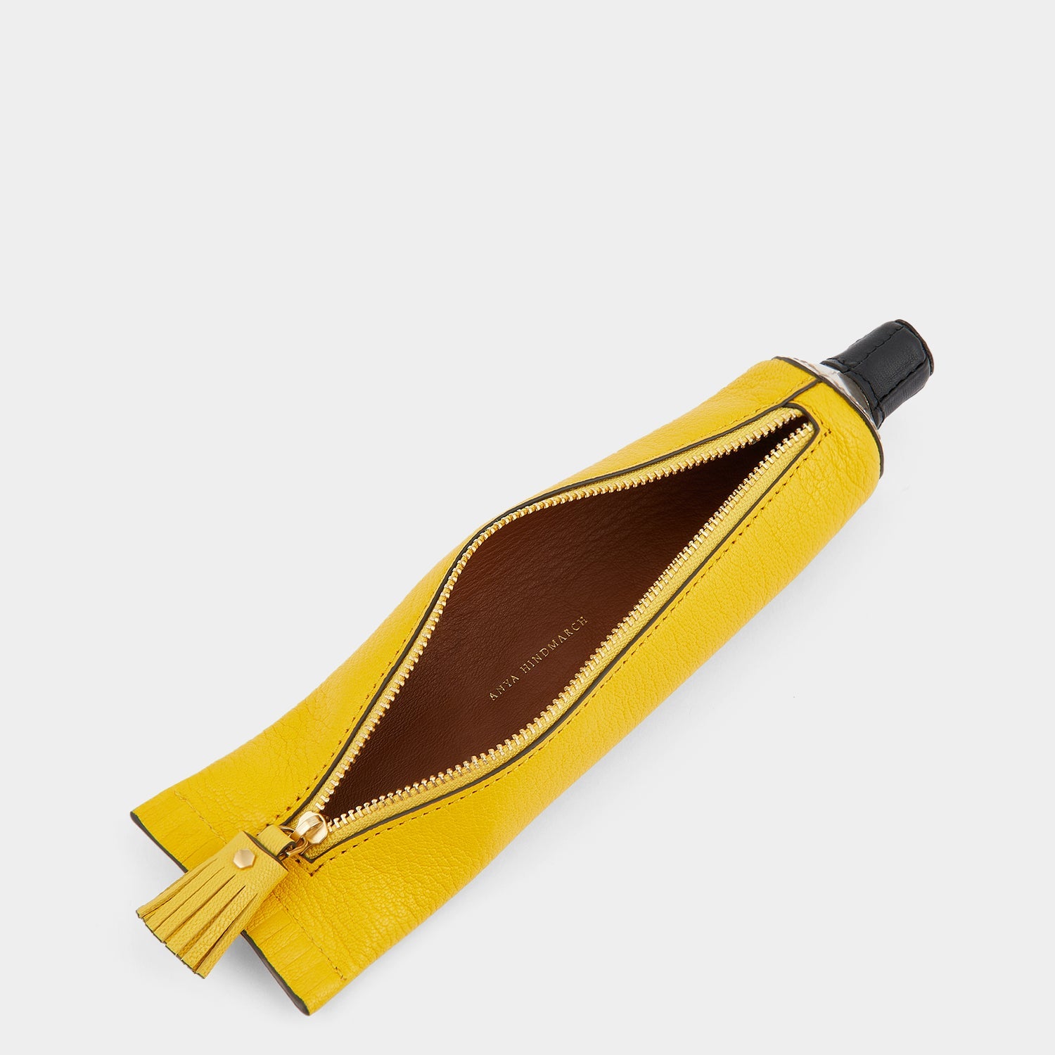 Anya Brands UHU Pencil Case -

                  
                    Capra Leather in Yellow -
                  

                  Anya Hindmarch EU
