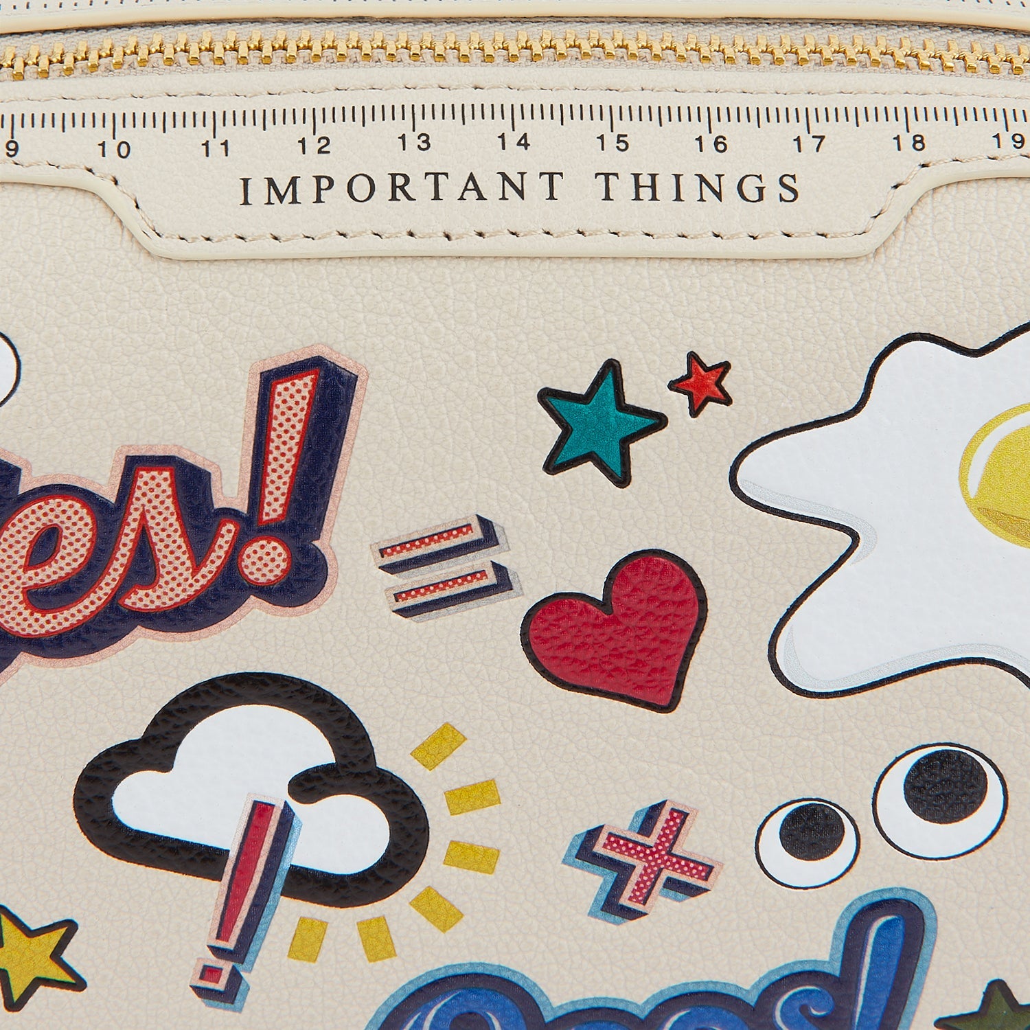 All Over Stickers Important Things -

                  
                    Shiny Capra Leather in Chalk -
                  

                  Anya Hindmarch EU
