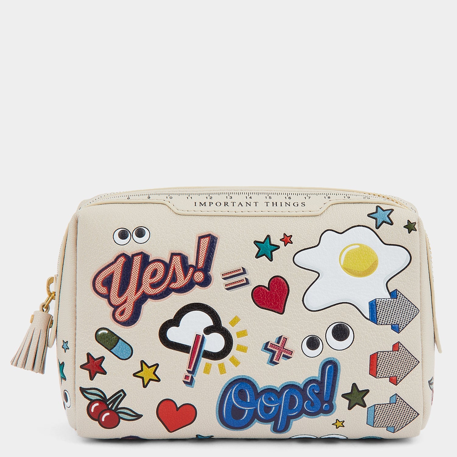All Over Stickers Important Things -

                  
                    Shiny Capra Leather in Chalk -
                  

                  Anya Hindmarch EU
