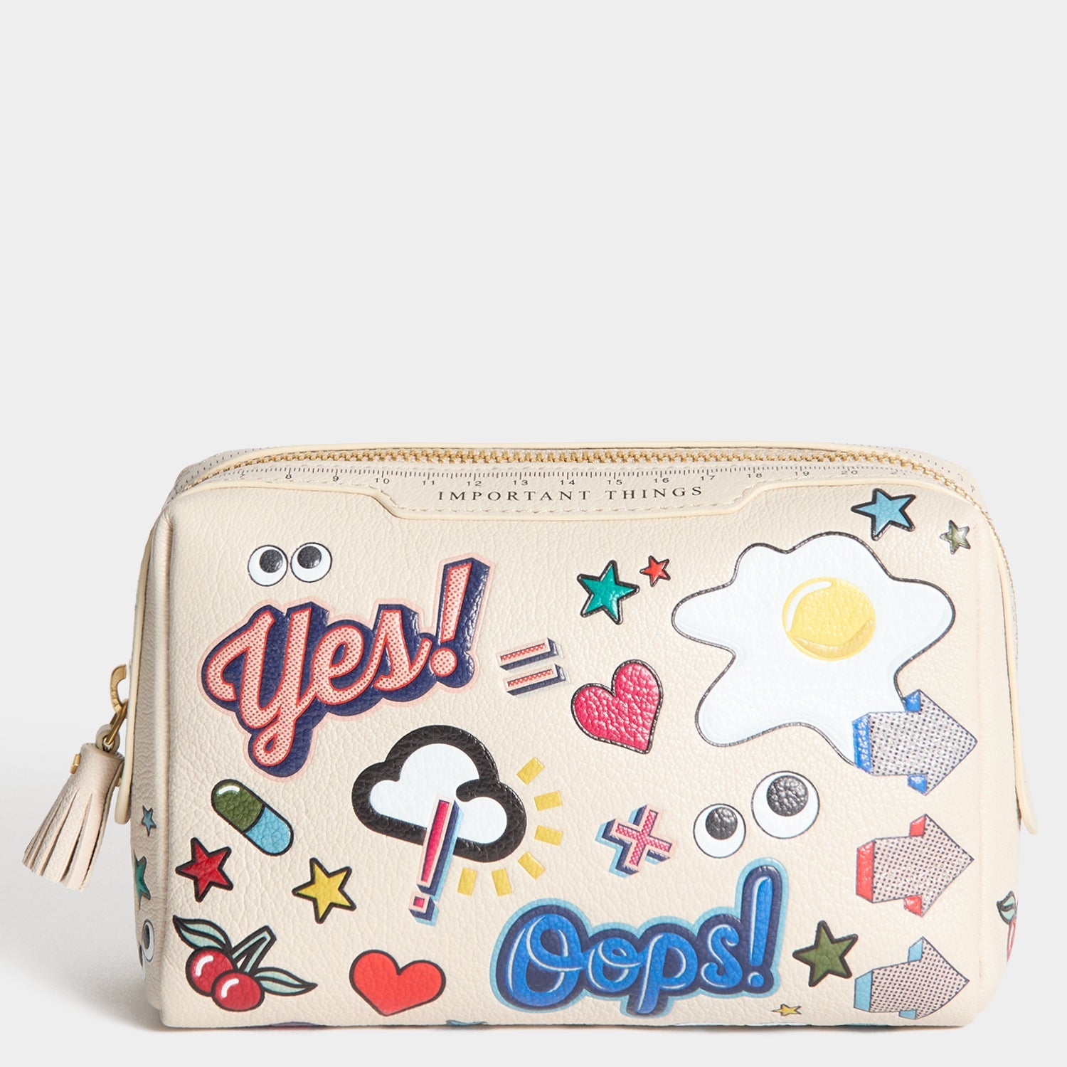 All Over Stickers Important Things -

          
            Shiny Capra Leather in Chalk -
          

          Anya Hindmarch EU

