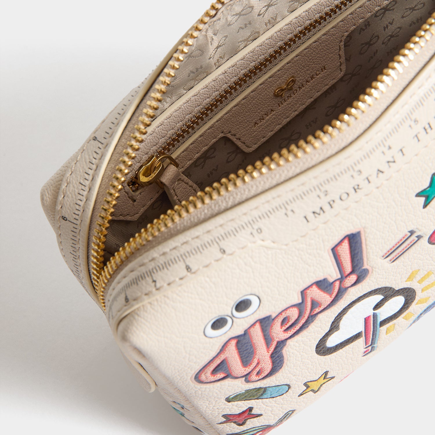 All Over Stickers Important Things -

          
            Shiny Capra Leather in Chalk -
          

          Anya Hindmarch EU
