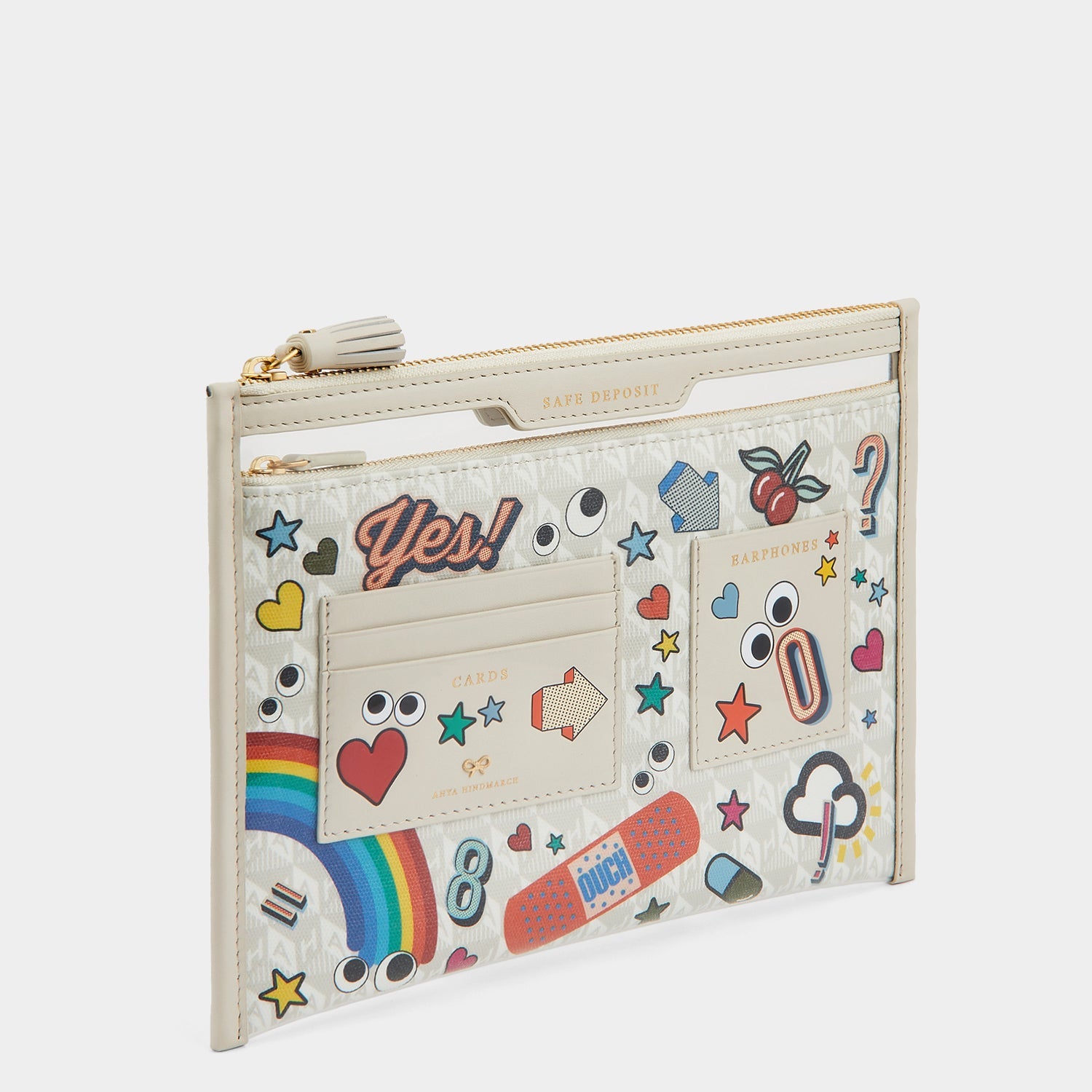 All Over Stickers Safe Deposit Case -

                  
                    Recycled Canvas in Chalk -
                  

                  Anya Hindmarch EU
