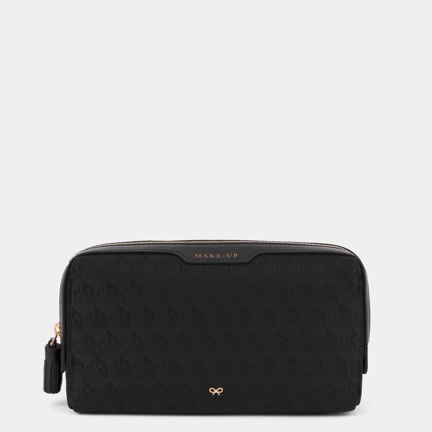 Logo Small Make-Up Pouch -

          
            Jacquard Nylon in Black -
          

          Anya Hindmarch EU
