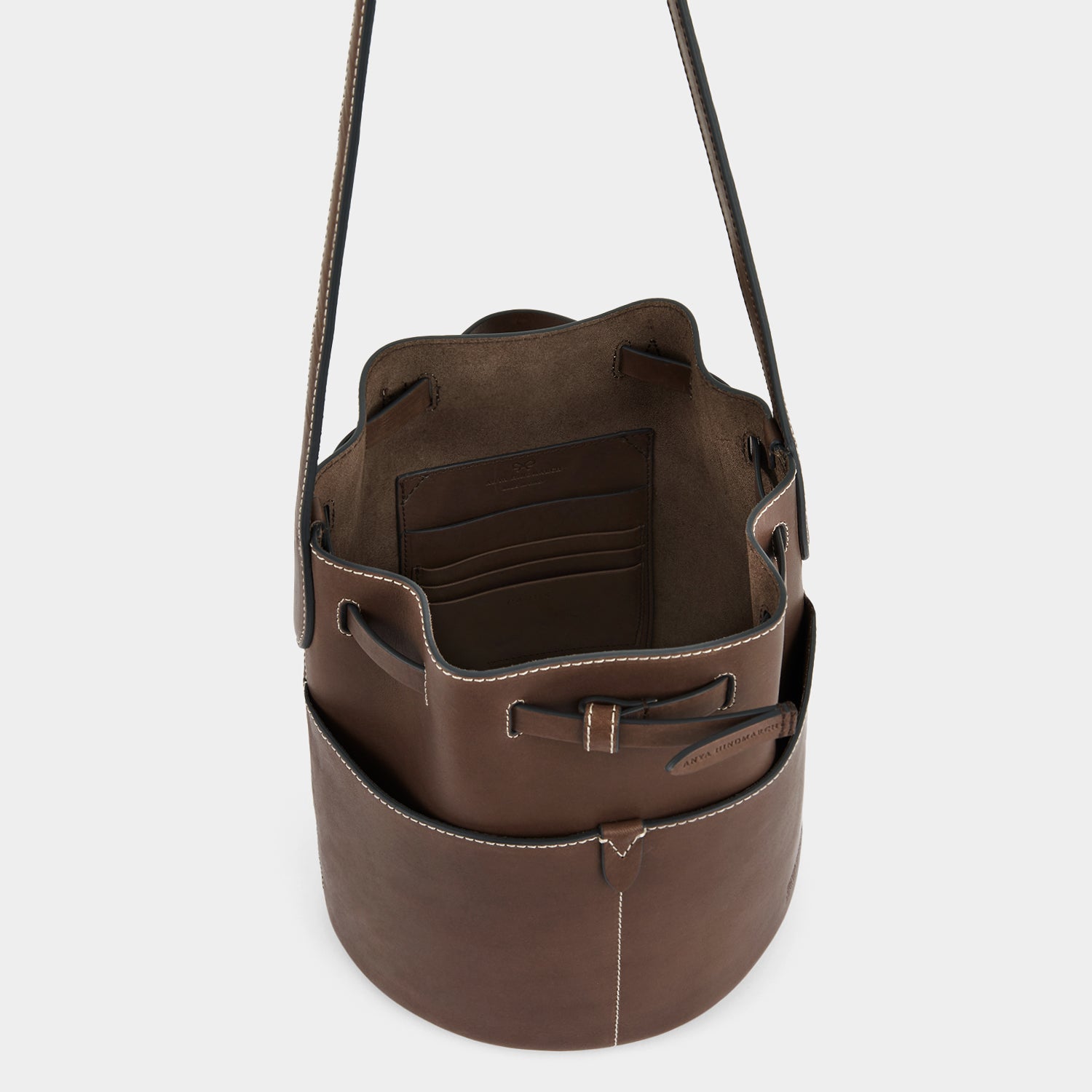 Return to Nature Small Bucket Bag -

          
            Compostable Leather in Truffle -
          

          Anya Hindmarch EU
