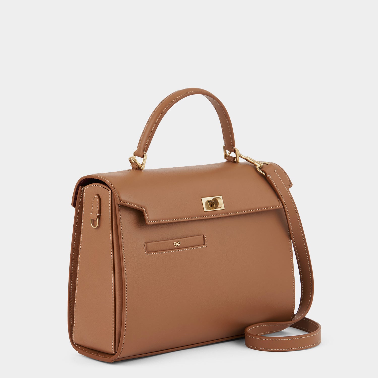 Mortimer Top Handle -

          
            Calf Leather in Pecan -
          

          Anya Hindmarch EU
