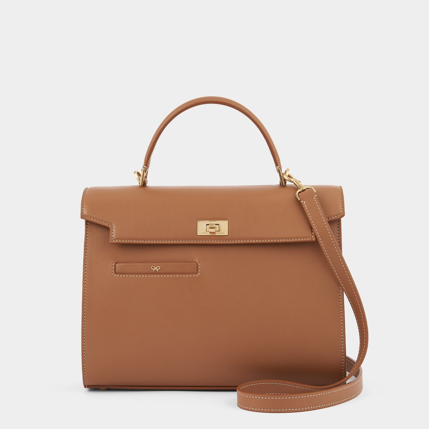 Mortimer Top Handle -

          
            Calf Leather in Pecan -
          

          Anya Hindmarch EU
