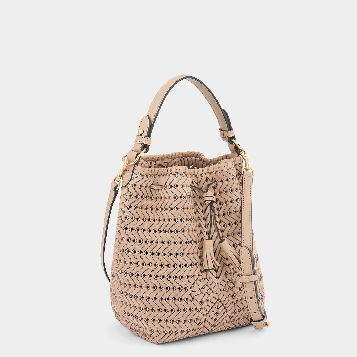 Neeson Small Drawstring -

                  
                    Nubuck Leather in Light Caramel -
                  

                  Anya Hindmarch EU

