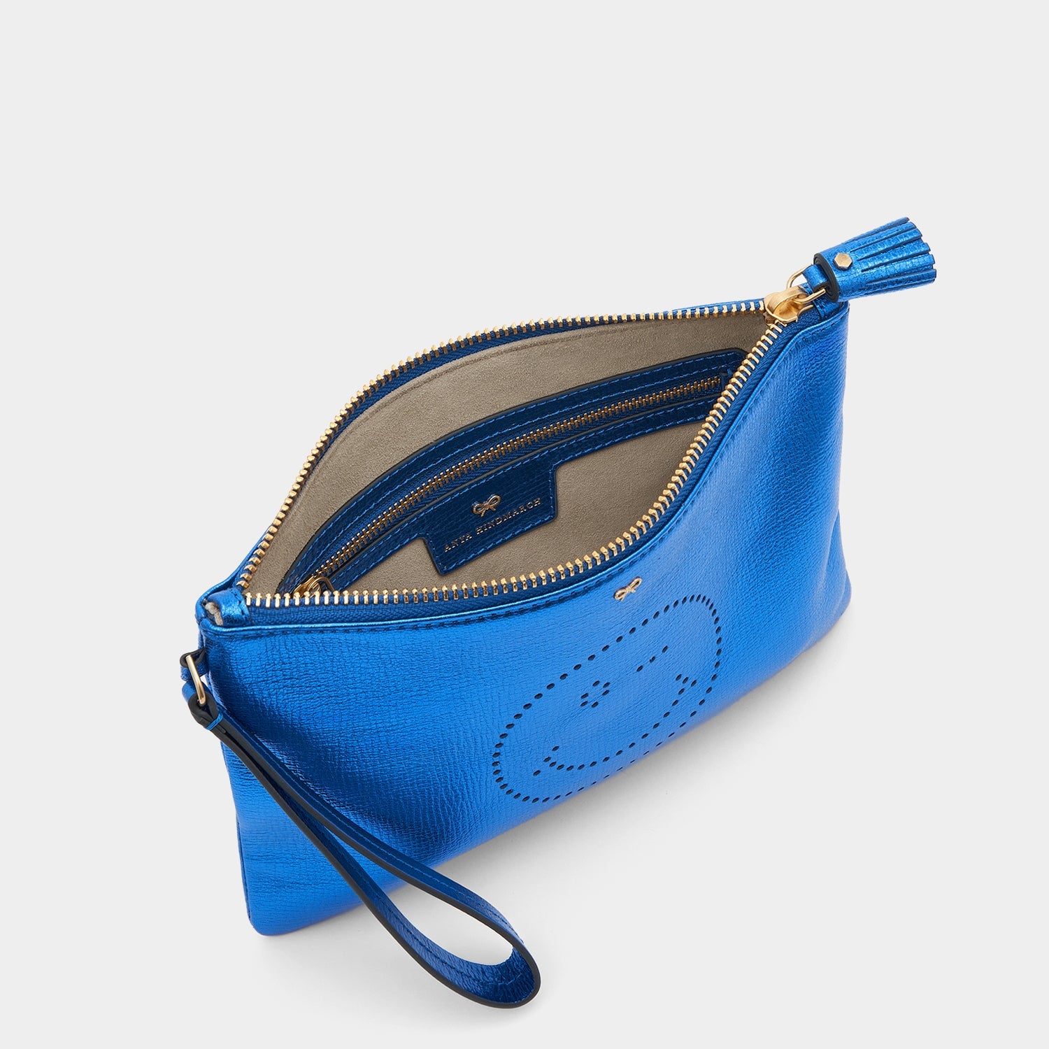 Wink Zip Top Pouch -

                  
                    Capra Leather in Electric Blue -
                  

                  Anya Hindmarch EU
