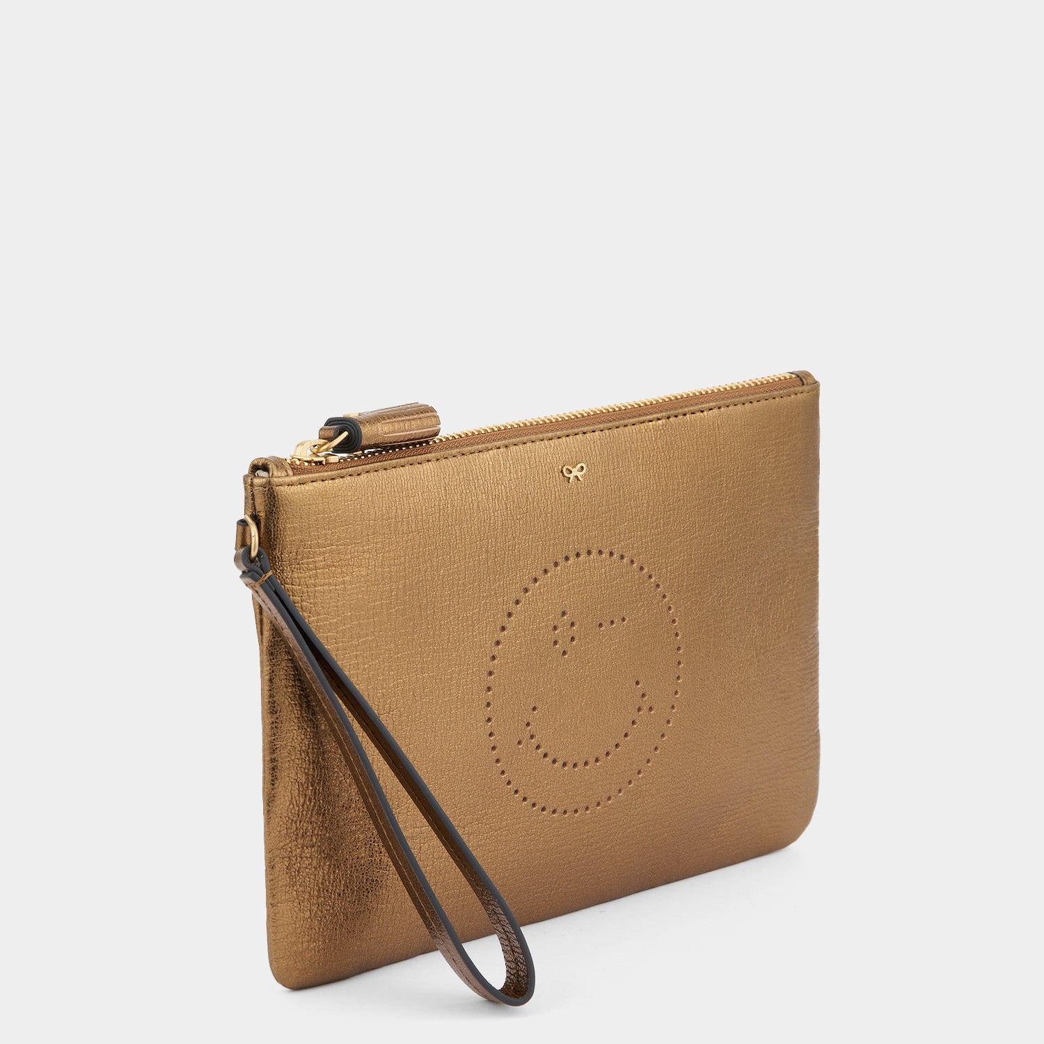Wink Zip Top Pouch -

                  
                    Capra Leather in Old Gold -
                  

                  Anya Hindmarch EU
