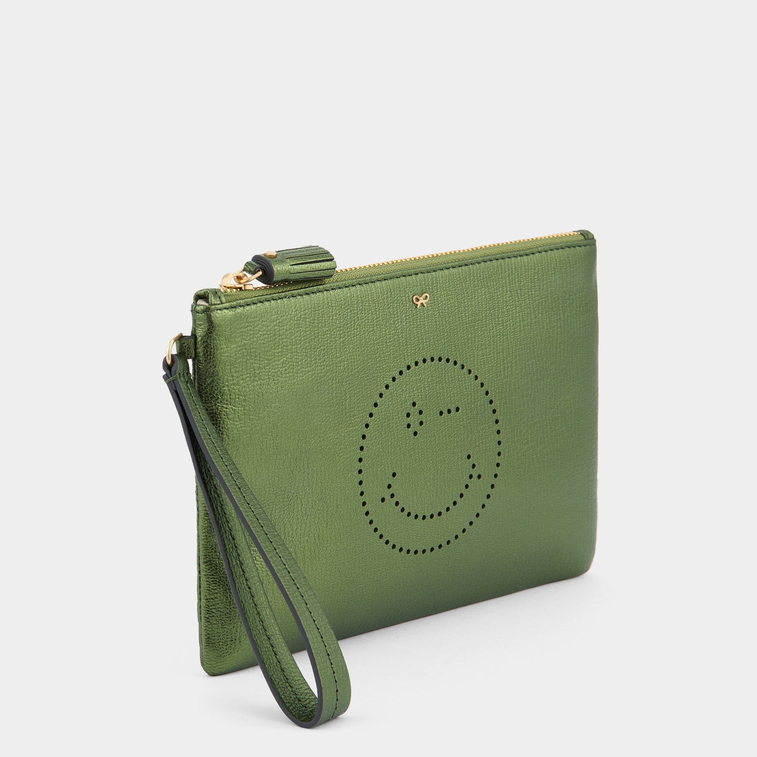 Wink Zip Top Pouch -

                  
                    Capra Leather in Olive -
                  

                  Anya Hindmarch EU

