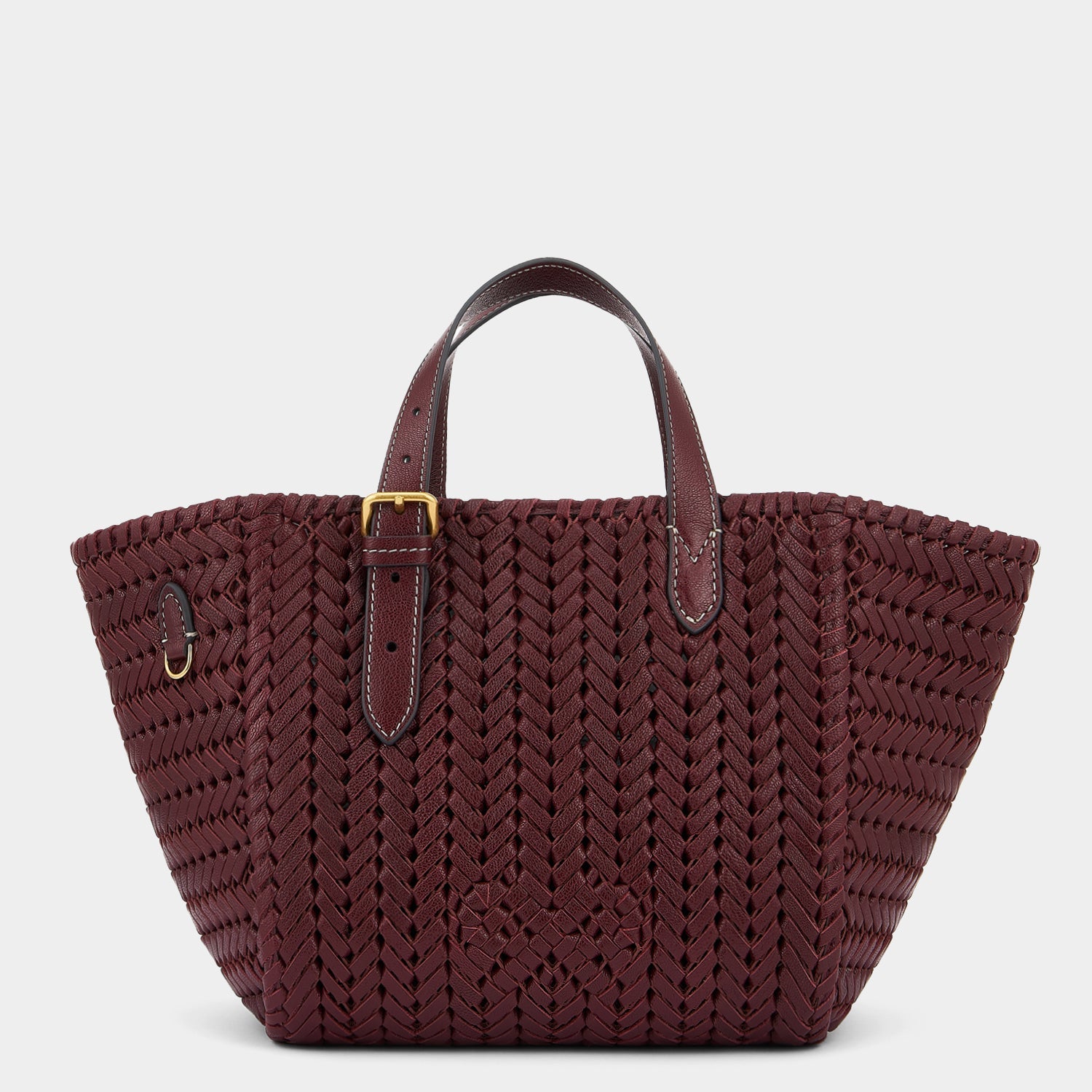 Neeson Small Square Tote -

                  
                    Capra Leather in Rosewood -
                  

                  Anya Hindmarch EU
