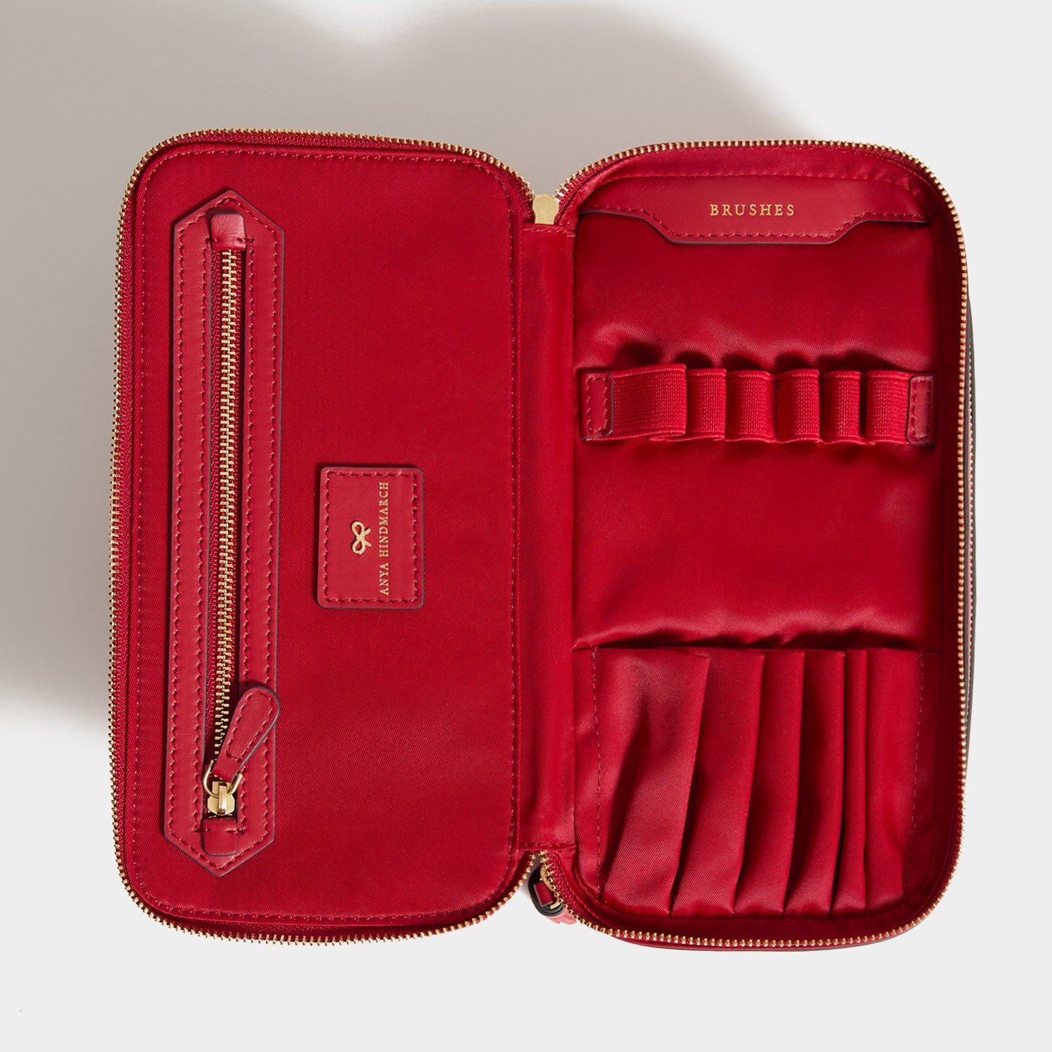 Logo Make-Up Pouch -

          
            Recycled Nylon in Medium Red -
          

          Anya Hindmarch EU
