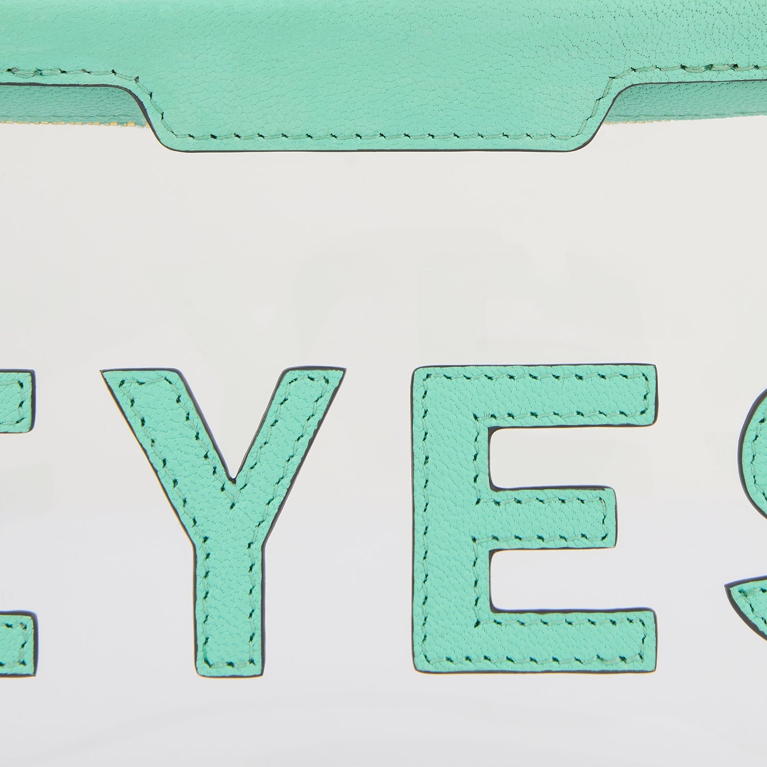 Eyes Pouch -

                  
                    Capra Leather in Arsenic Green/Clear -
                  

                  Anya Hindmarch EU
