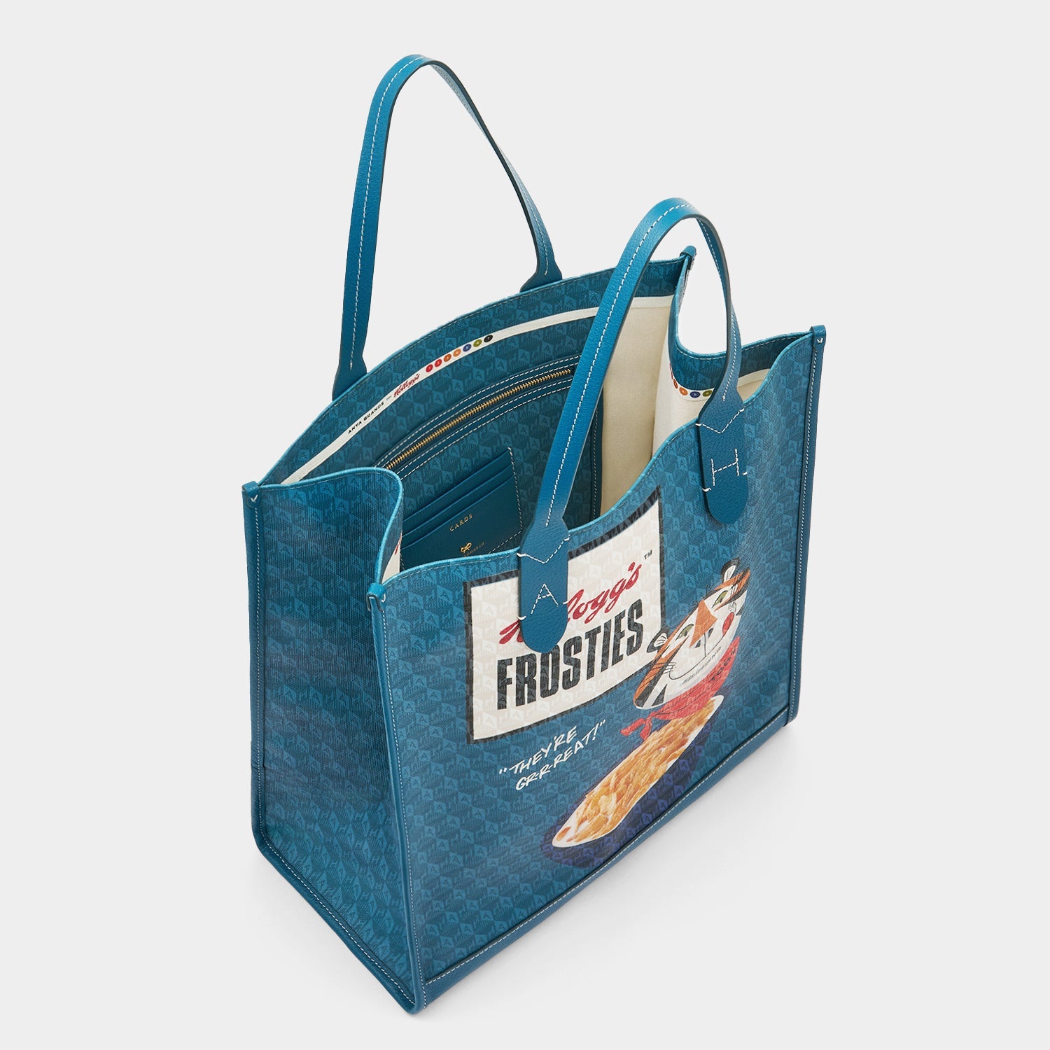 Anya Brands Frosties Tote -

                  
                    Recycled Canvas in Light Petrol -
                  

                  Anya Hindmarch EU

