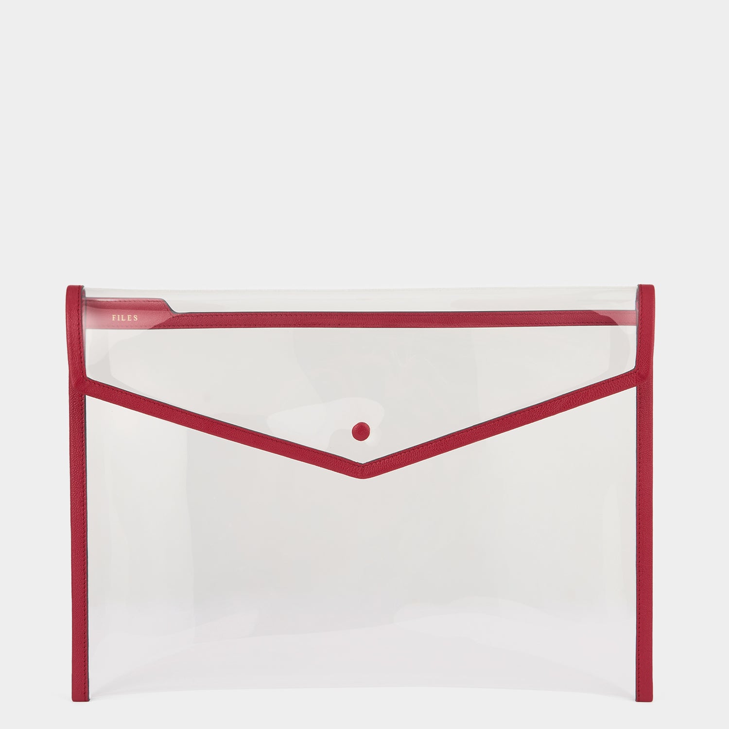Files Envelope -

                  
                    Capra Leather in Red/Clear -
                  

                  Anya Hindmarch EU

